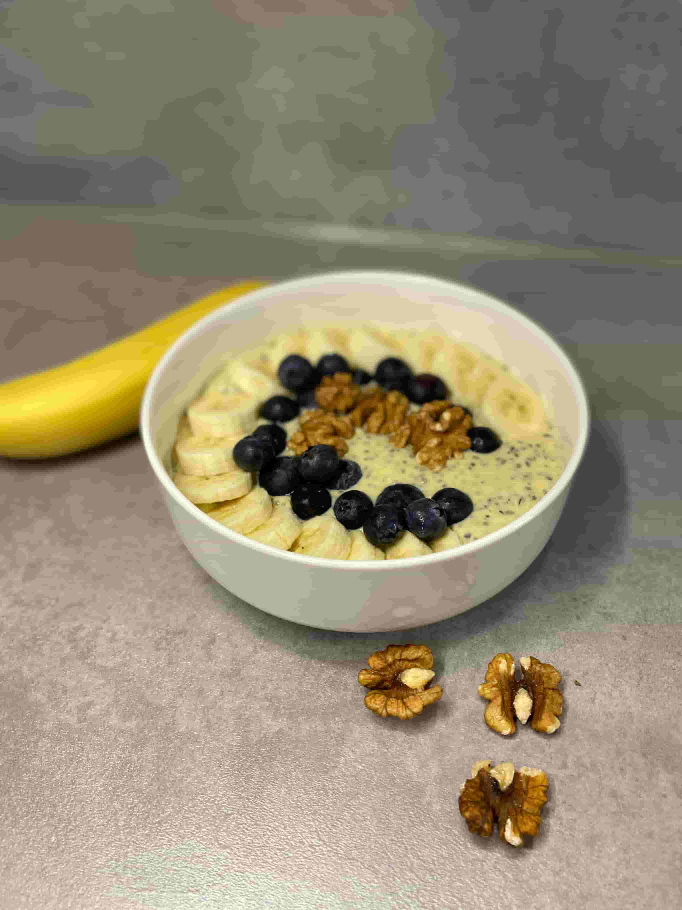 Bananen Proteïne Chia Pudding Recipe Image