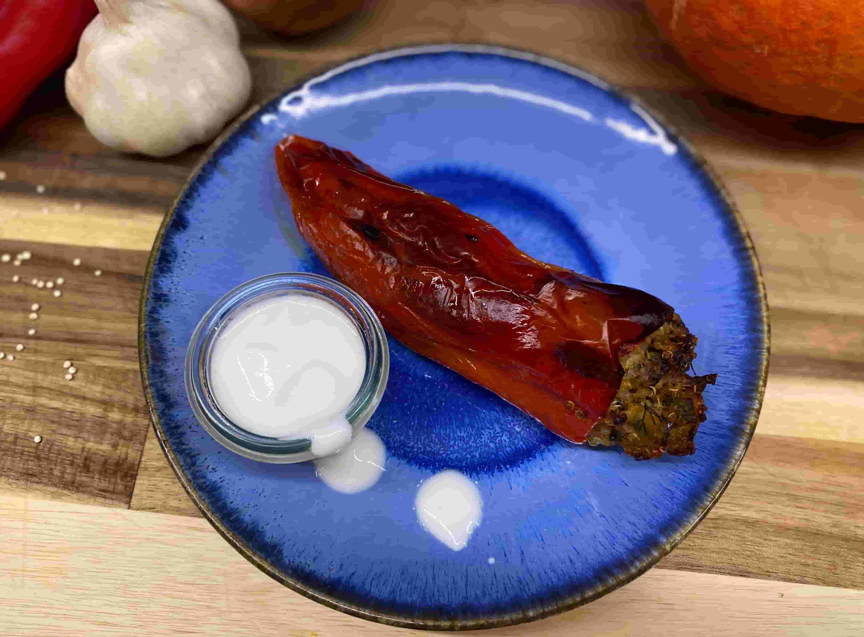 Stuffed Bell Peppers with Quinoa, Minced Meat & Pumpkin Recipe Image