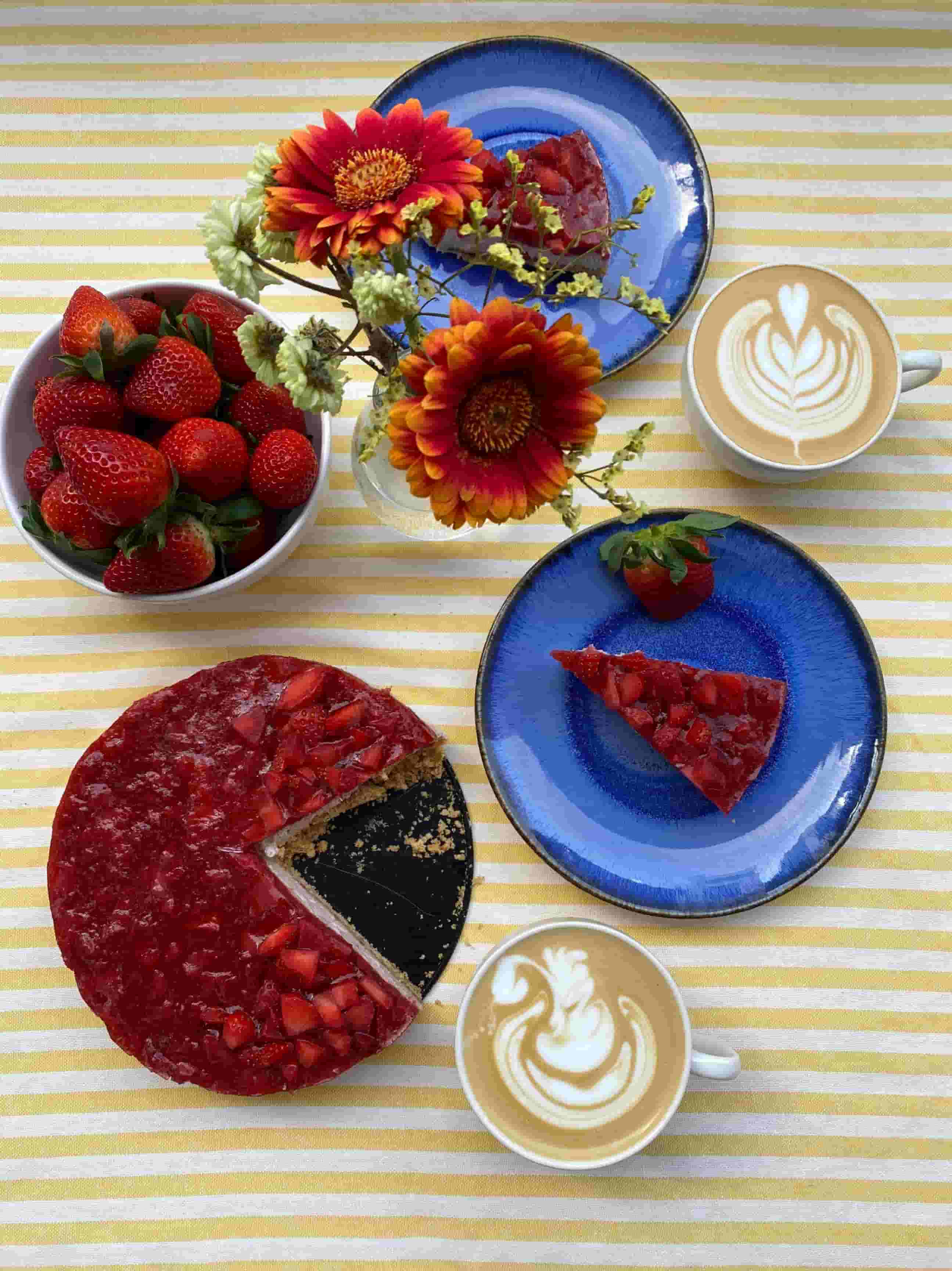 Aardbei Banaan Cheesecake Recipe Image