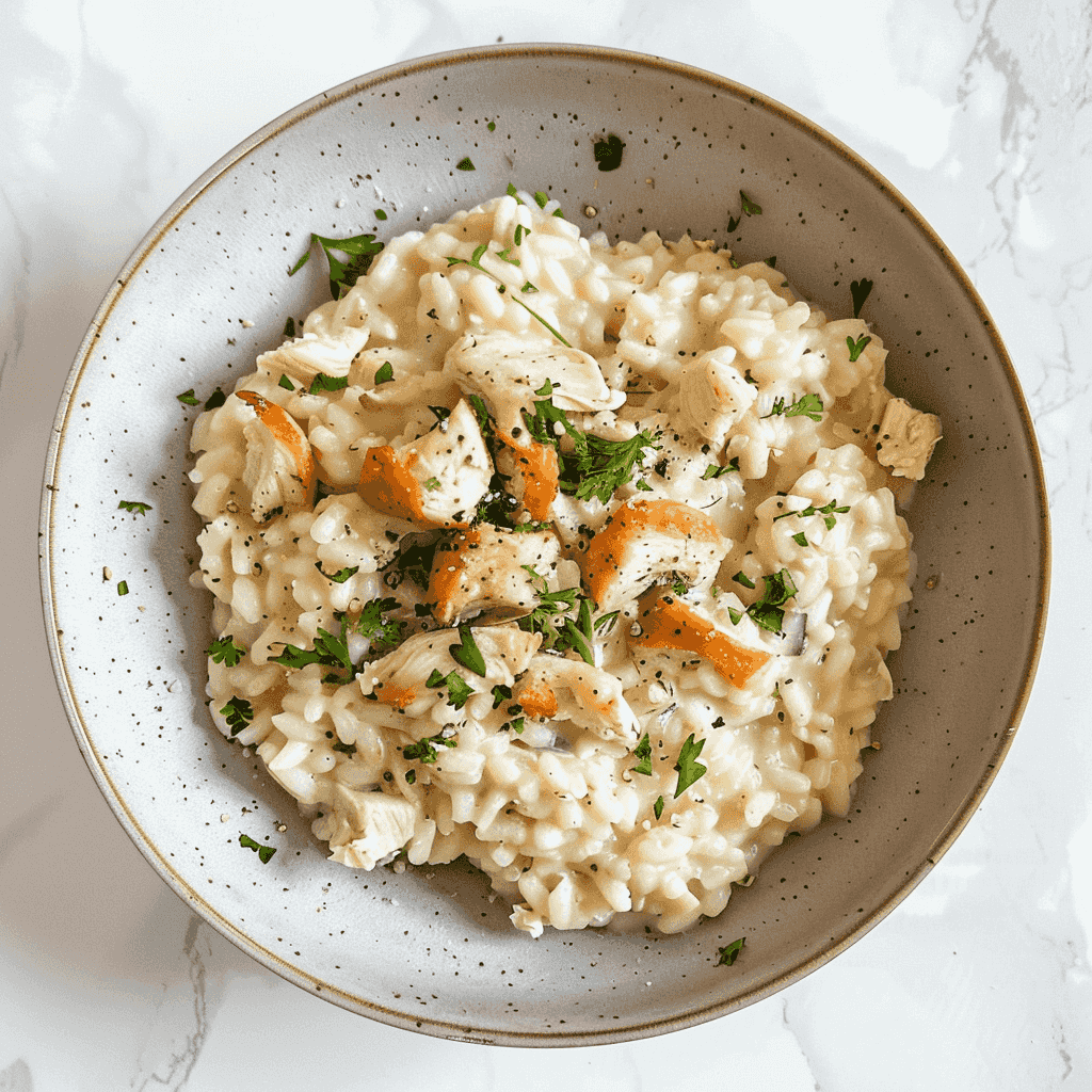 Risotto de Pollo Cremoso y Delicioso – Receta Familiar Tradicional Recipe Image