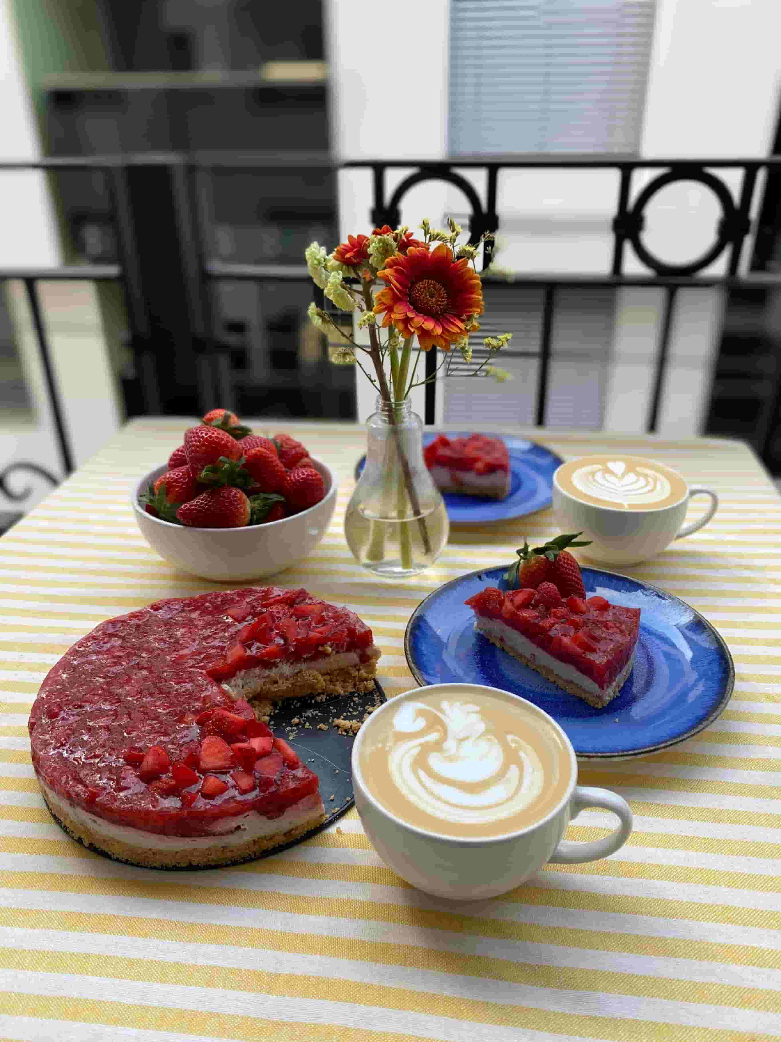 Aardbei Banaan Cheesecake Recipe Image