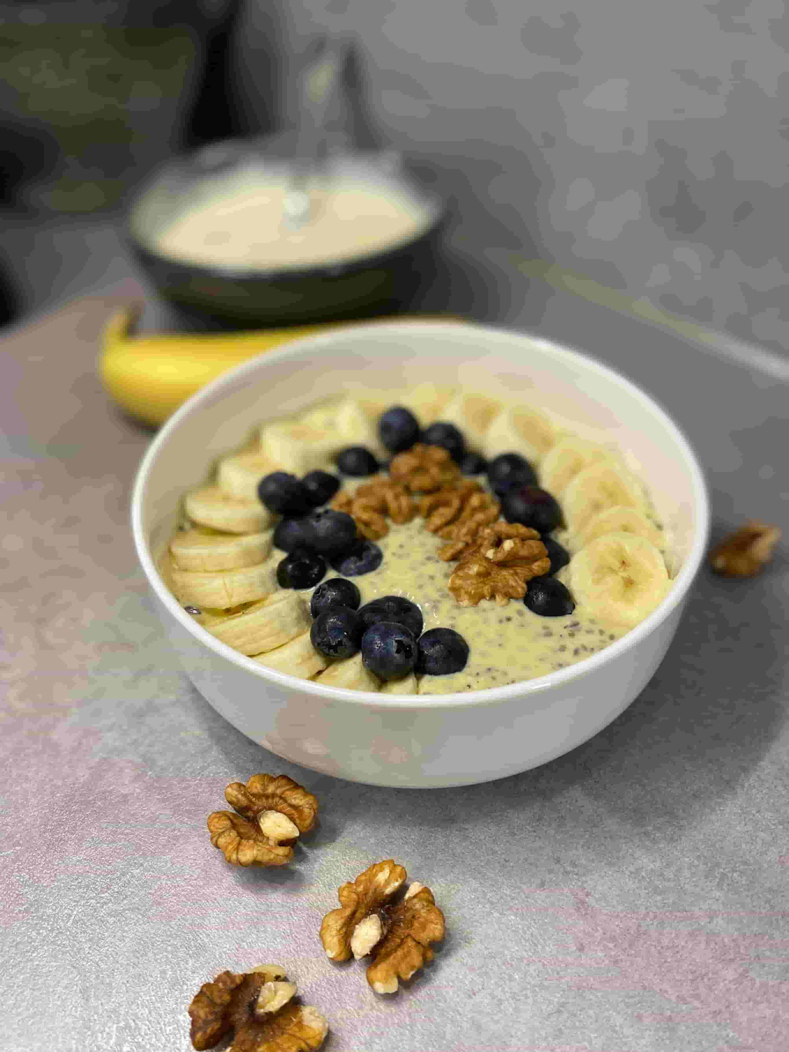 Bananen Proteïne Chia Pudding Recipe Image