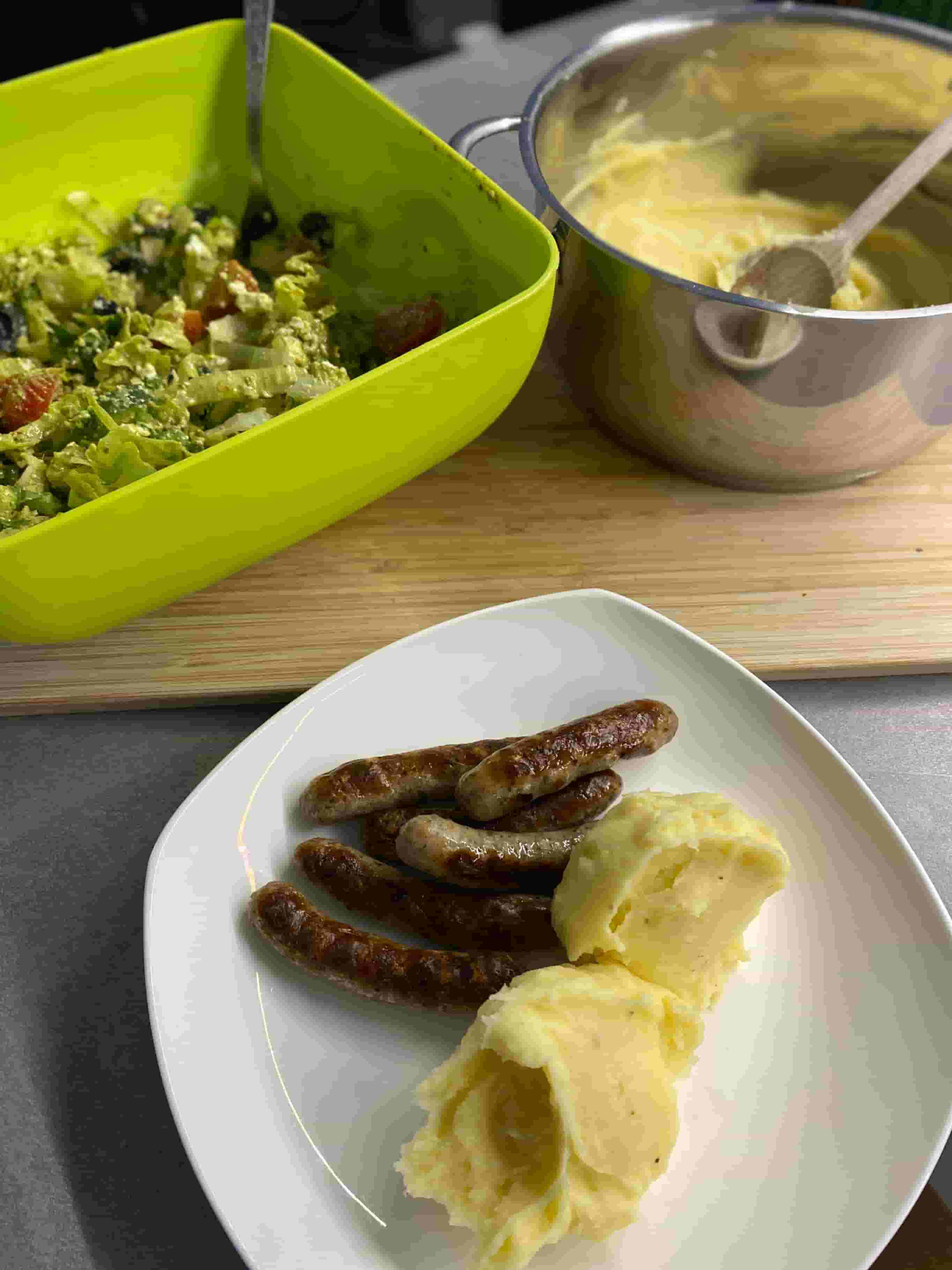 Bayerische Würstchen mit Kartoffelpüree Recipe Image