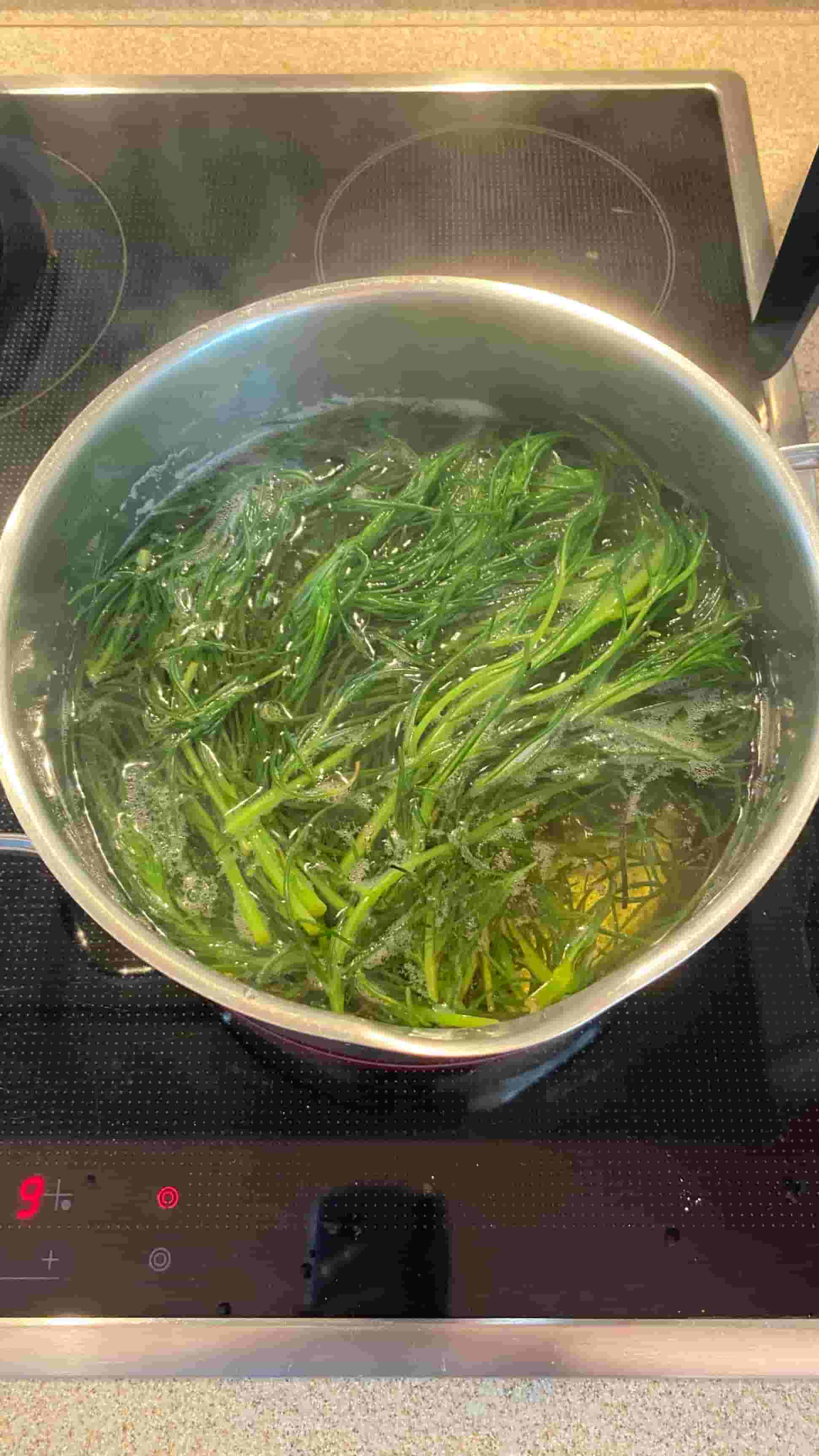 Monk's Beard with Potatoes and Fried Egg Recipe Image