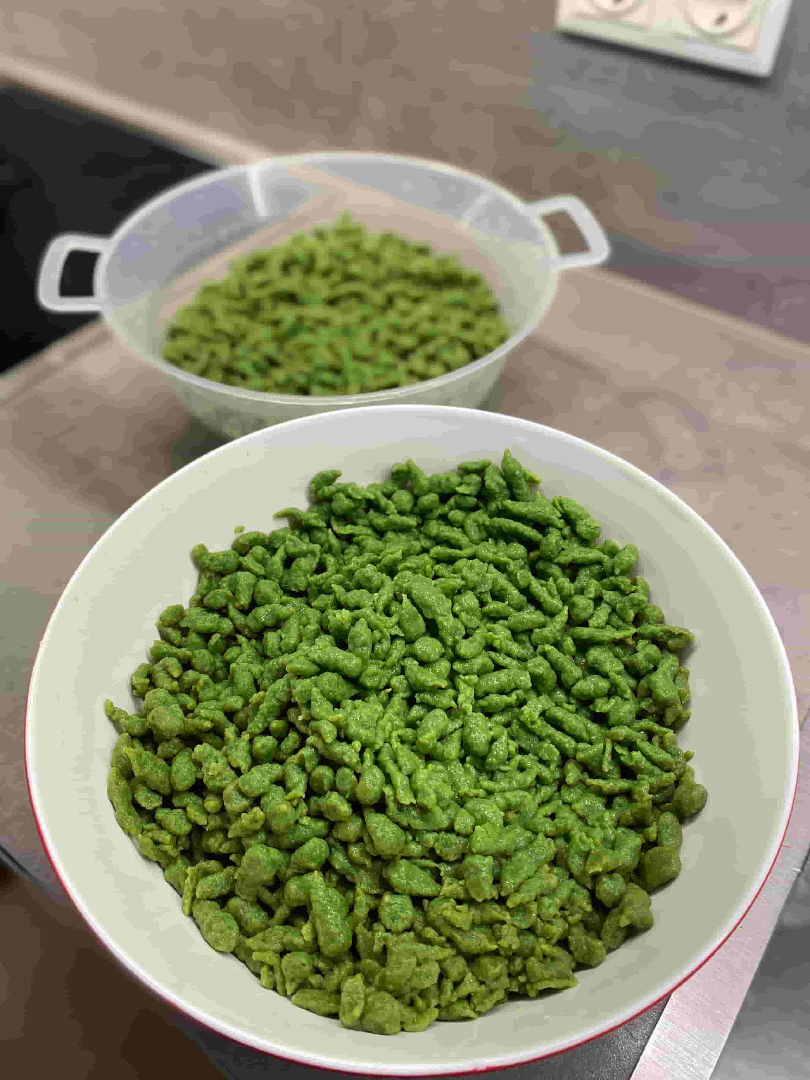 Proteinowe szpecle szpinakowe (bez mleka) Recipe Image