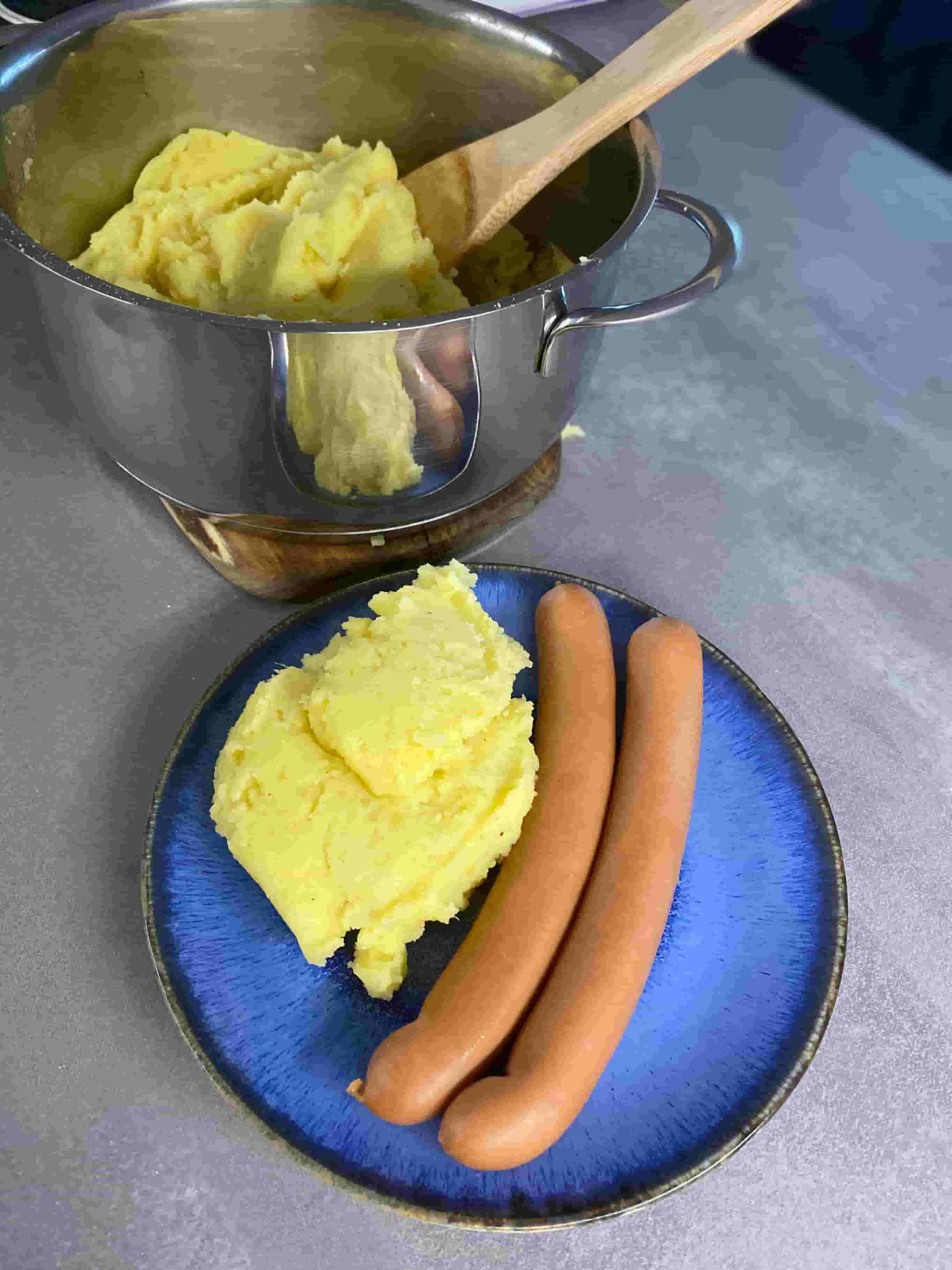 Frankfurter with Potato Puree Recipe Image