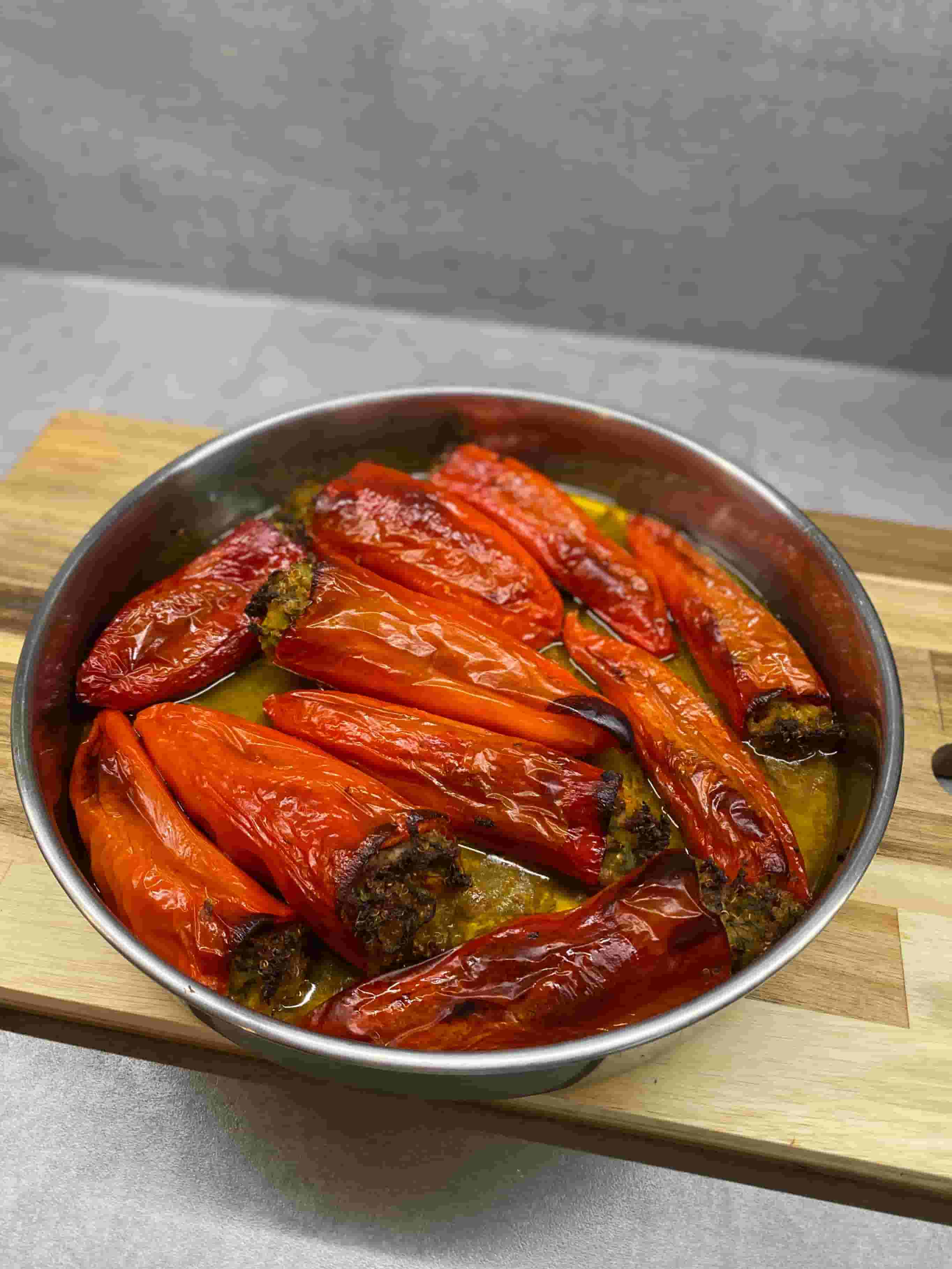 Stuffed Bell Peppers with Quinoa, Minced Meat & Pumpkin Recipe Image