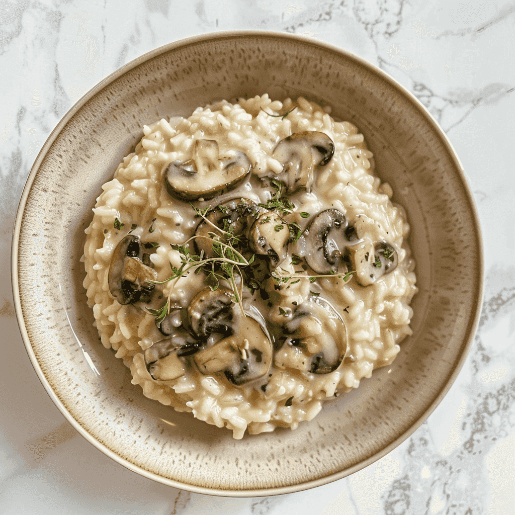 Risotto Cremoso de Champiñones Frescos: La Receta Italiana Infalible para una Delicia Gourmet Recipe Image