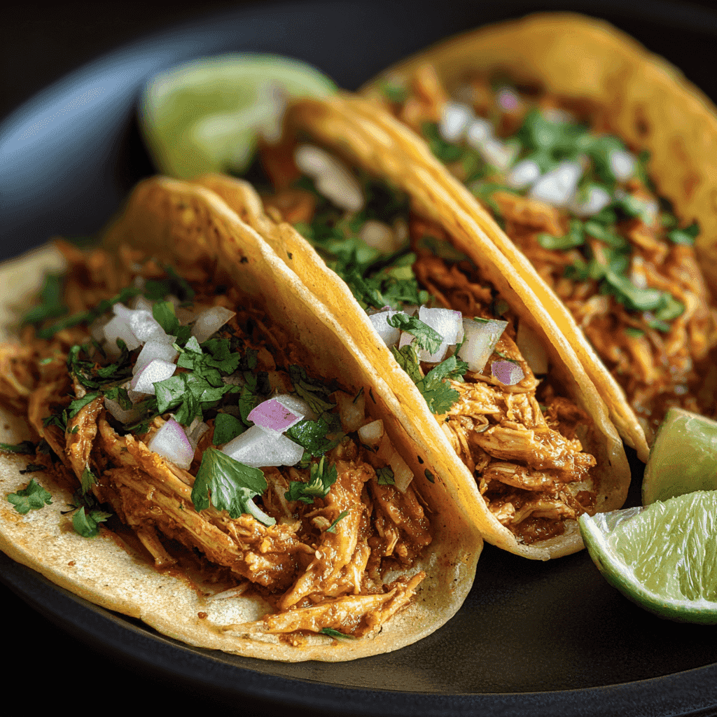 Schnelle & einfache Instant Pot Shredded Chicken Tacos Recipe Image
