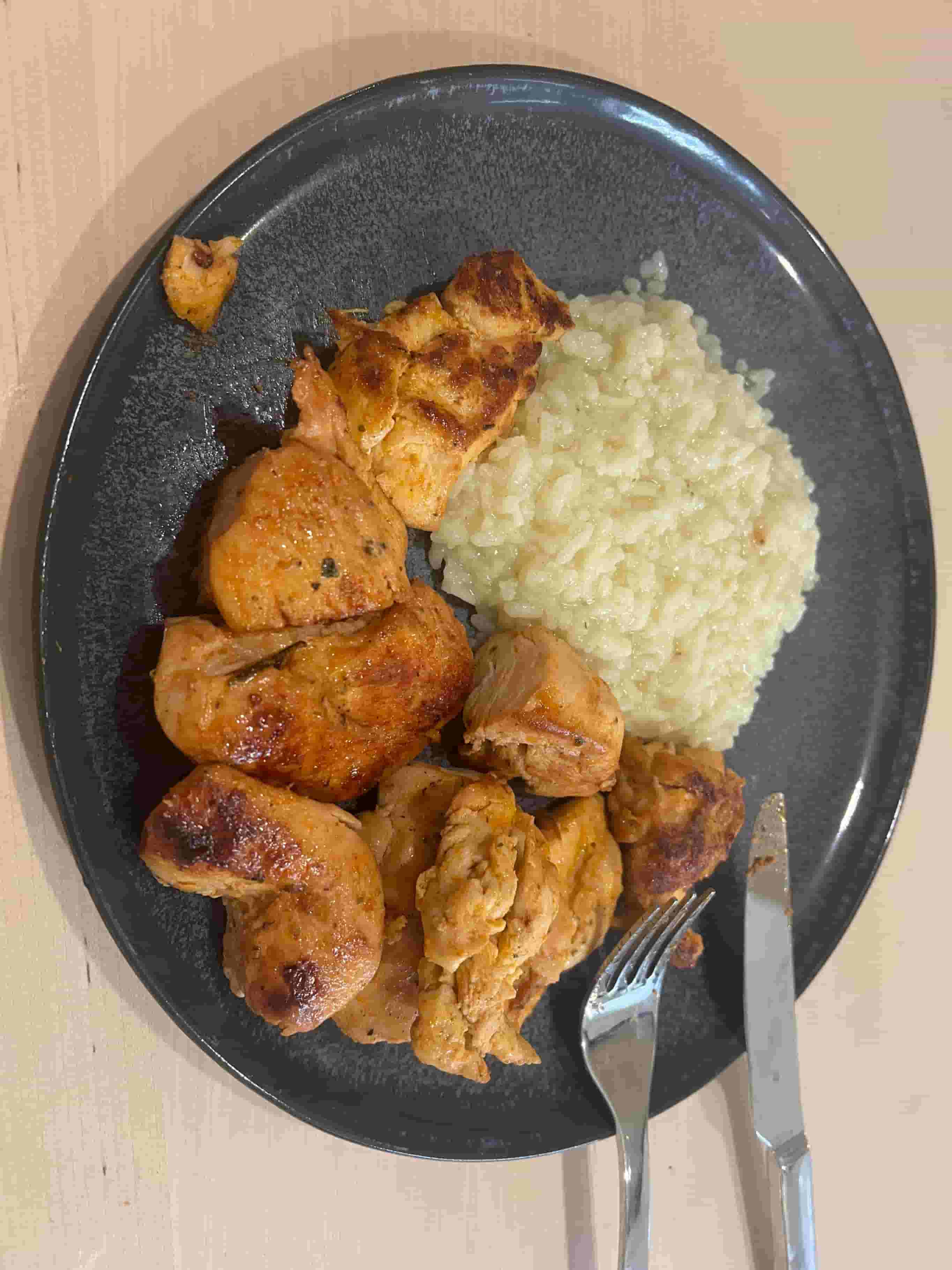 Perfectly Braised Sous-Vide Chicken Breast with Classic Béarnaise and Savory Chicken Broth Rice Recipe Image