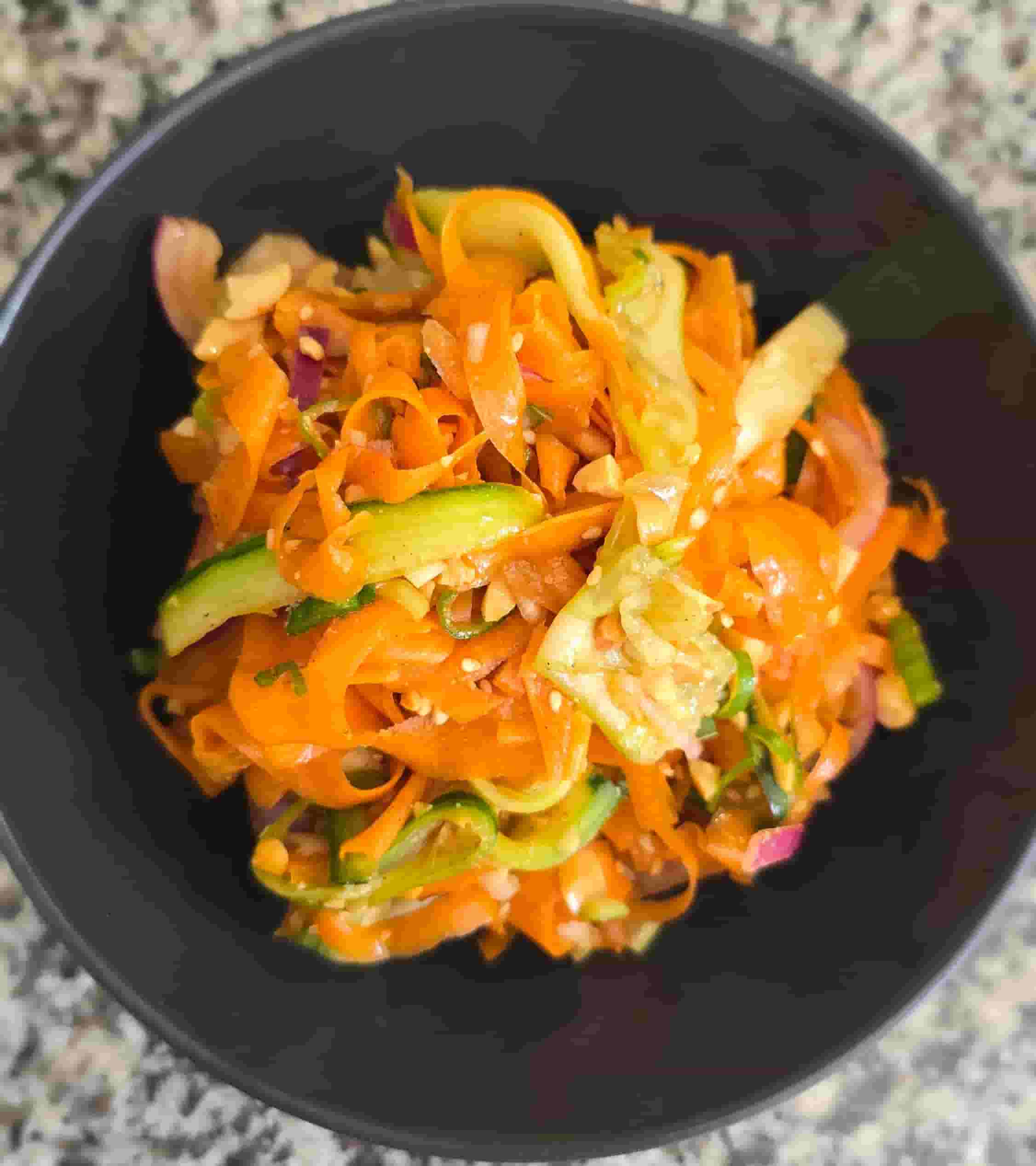 Spicy Carrot Cucumber Salad Recipe Image