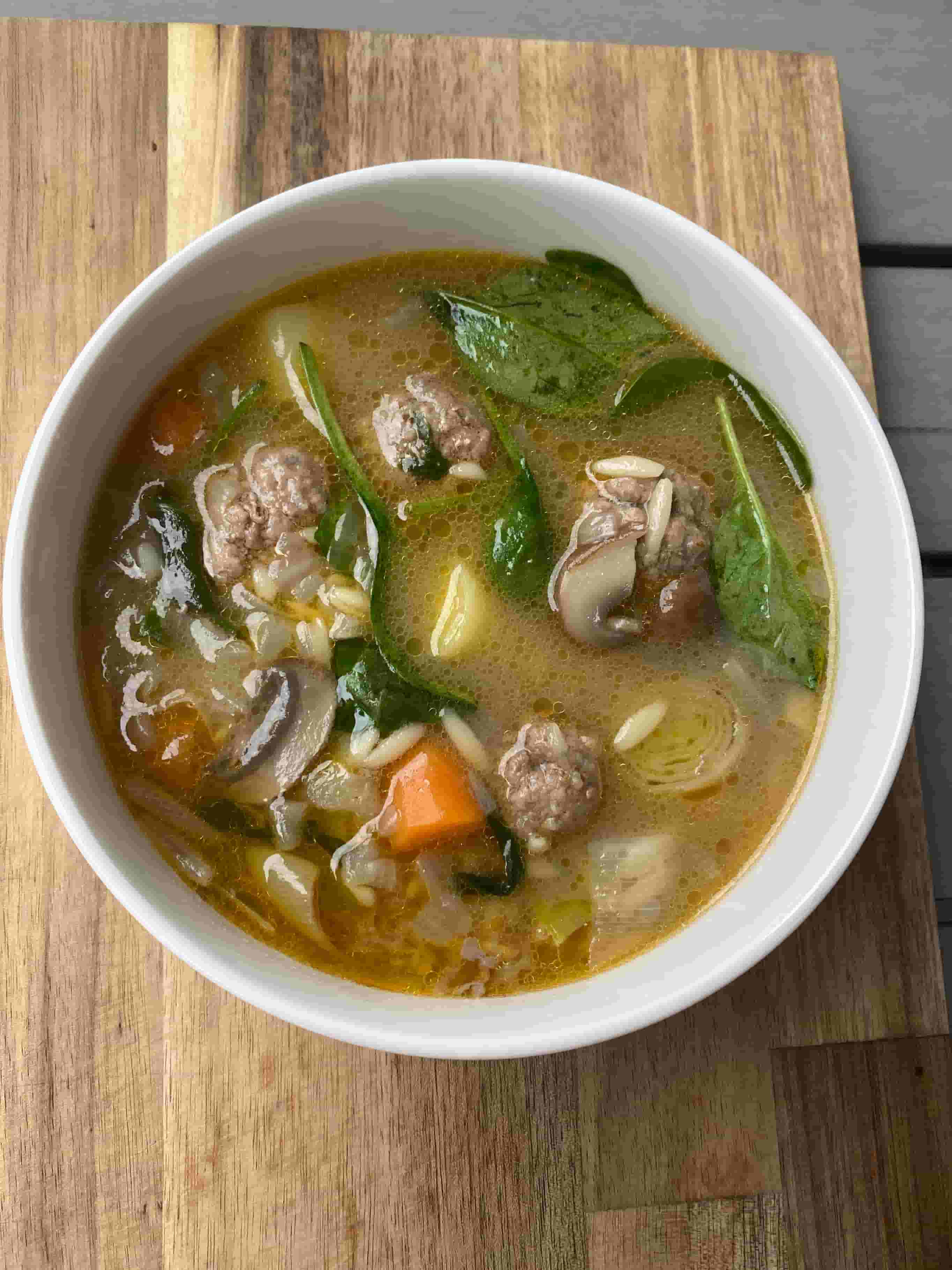 Hearty Autumn Soup with Meatballs and Coconut Milk Recipe Image