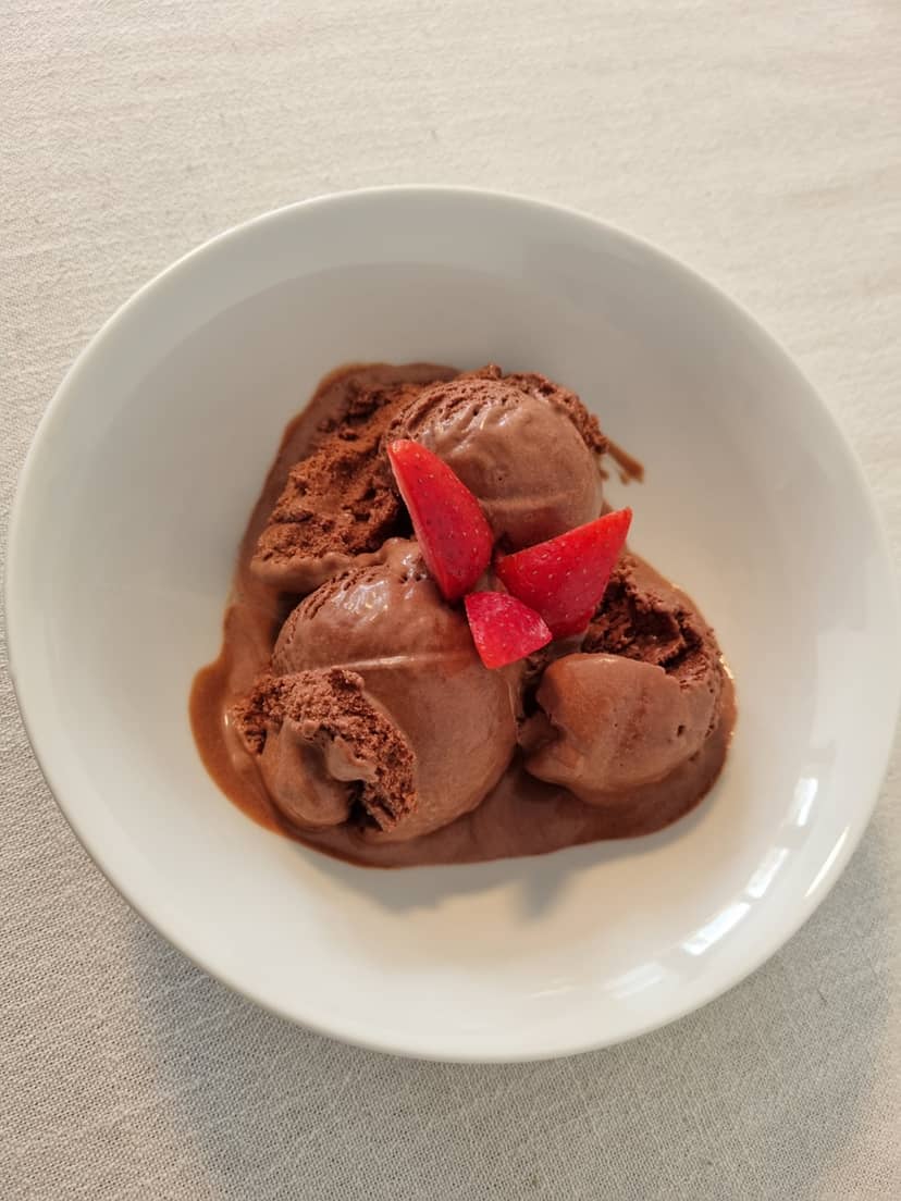 Receta de Rocely de Helado de Chocolate y Frambuesa