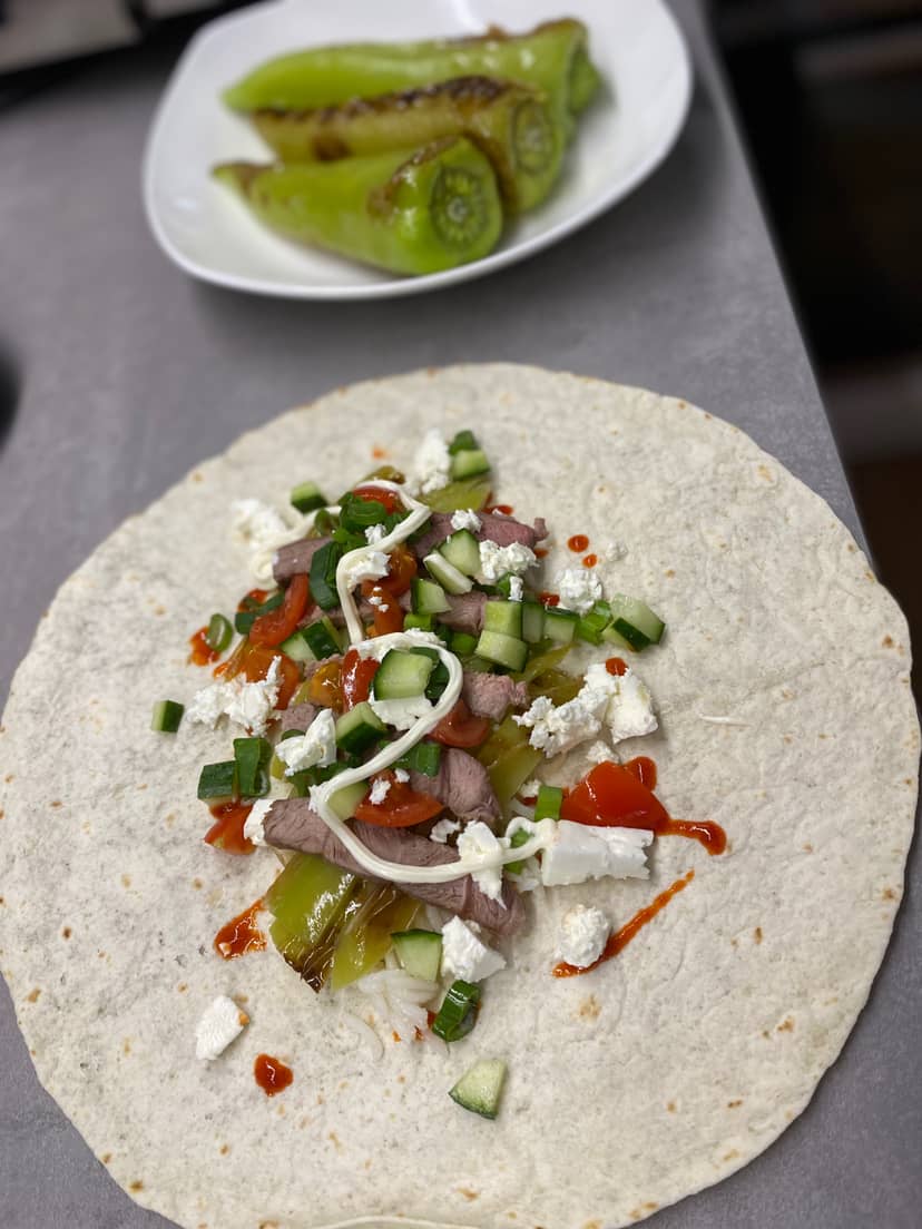 Lamb Steak and Grilled Green Pepper Burritos Rocely Recipe