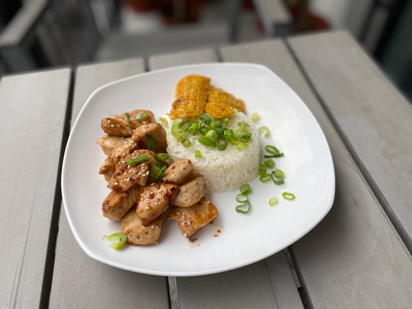 Knoblauchhähnchen mit Reis Rocely Rezept