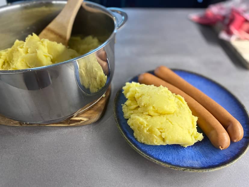 Receta de Rocely de Frankfurter con Puré de Patatas
