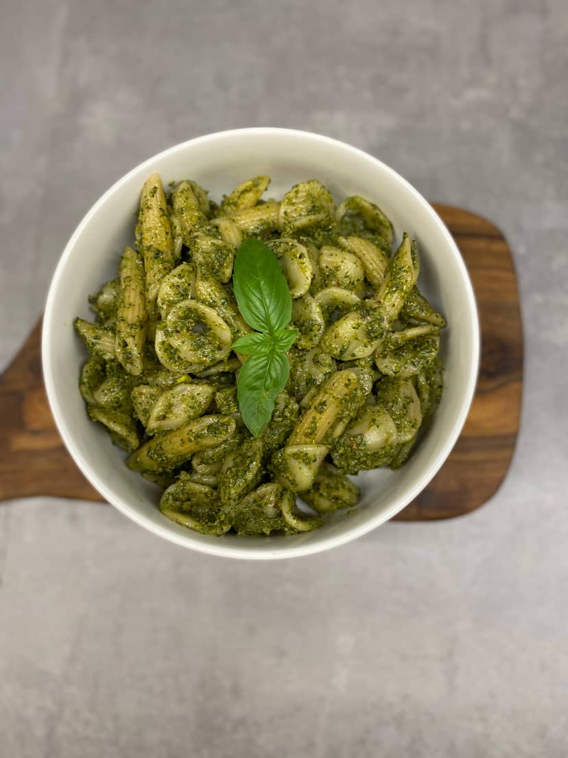 Recette Rocely de Pâtes au Pesto de Blettes et Feuilles de Betterave