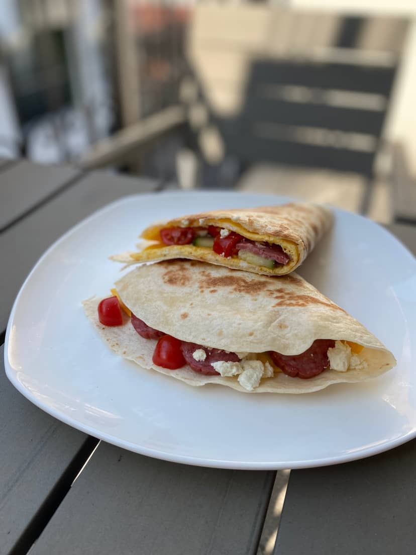 Proteinreiche Frühstücks-Quesadilla Rocely Rezept