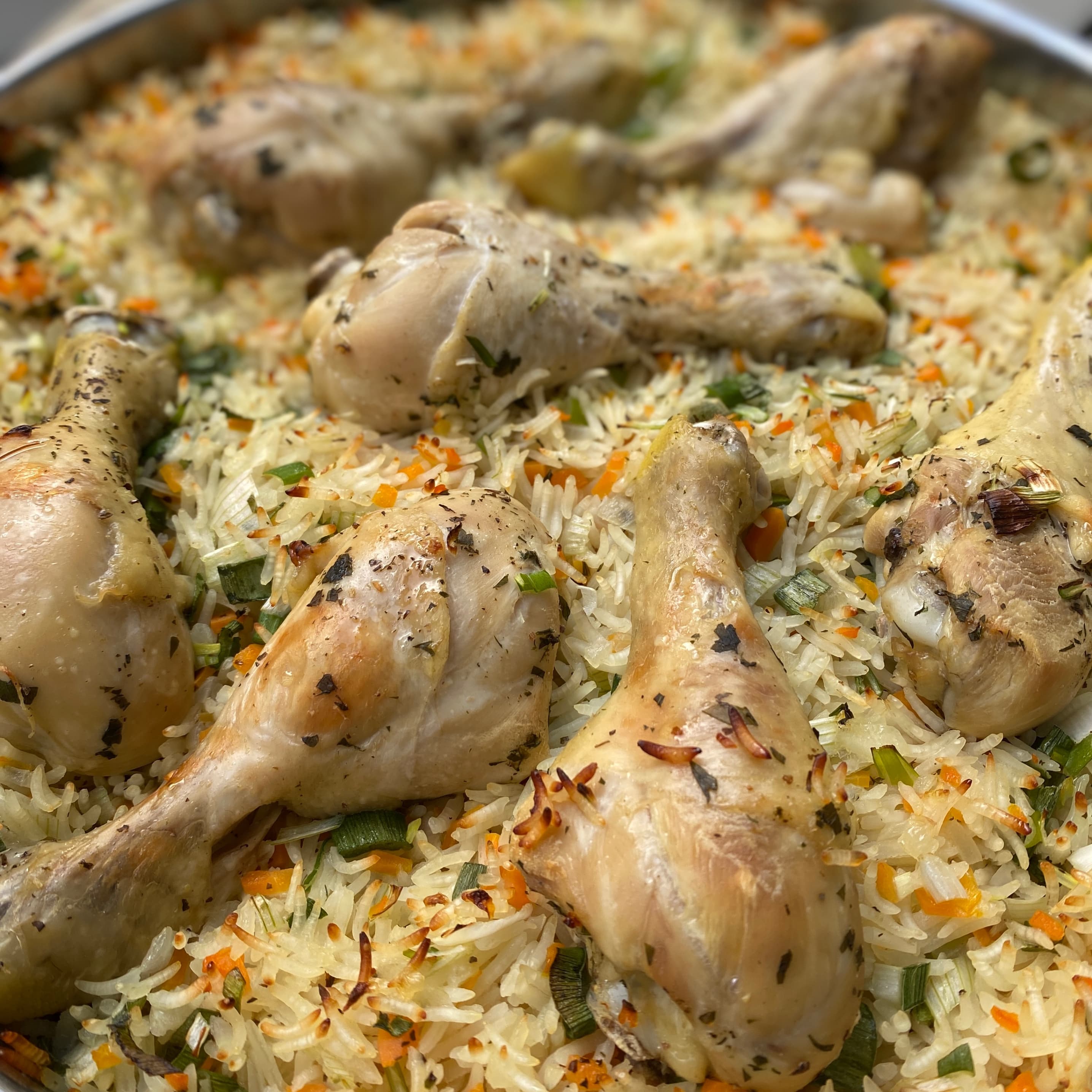 Класическо печено пиле с ориз Recipe Image