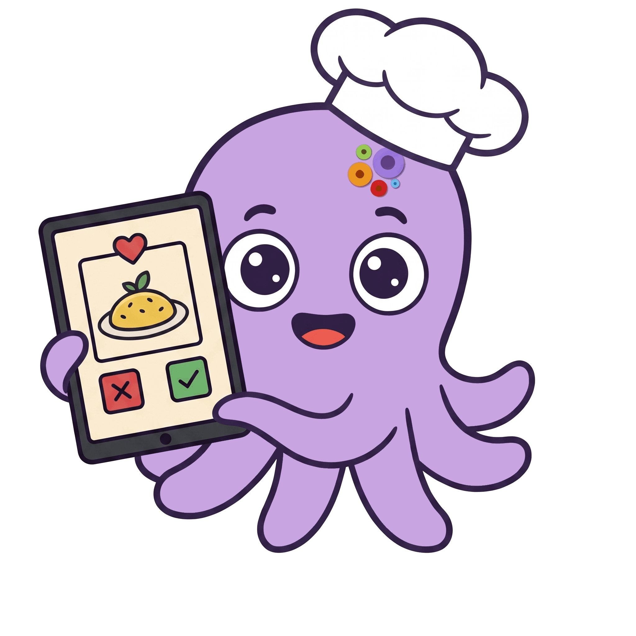 Rocely presenting the MealMatcher on a tablet