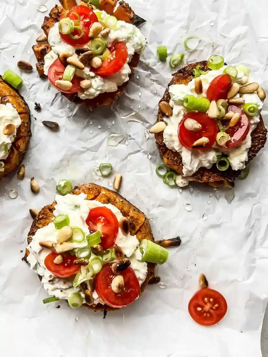 Bild für Süßkartoffeltaler mit Feta-Dip