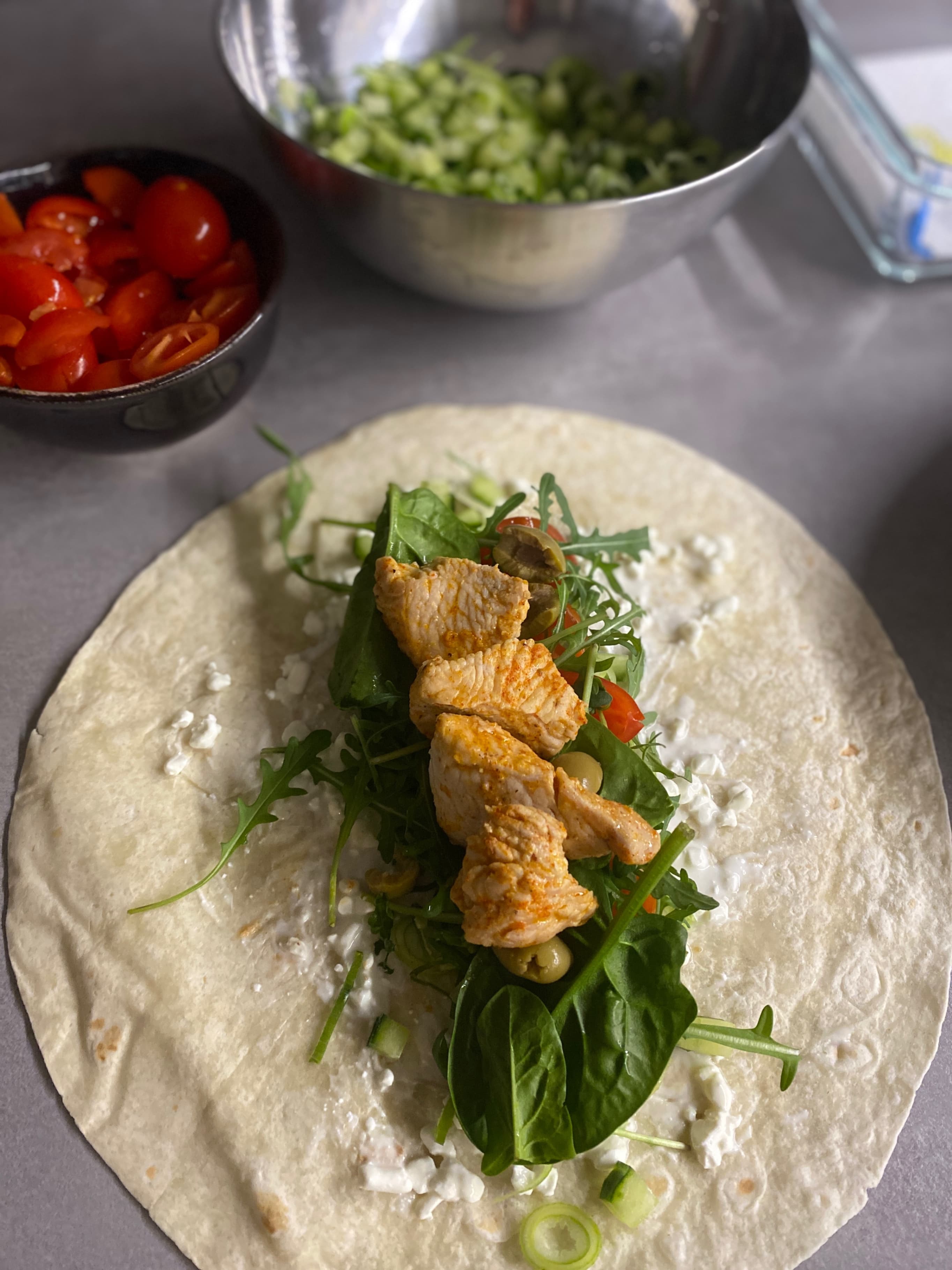 Truthahn-Burritos mit Hüttenkäse Recipe Image