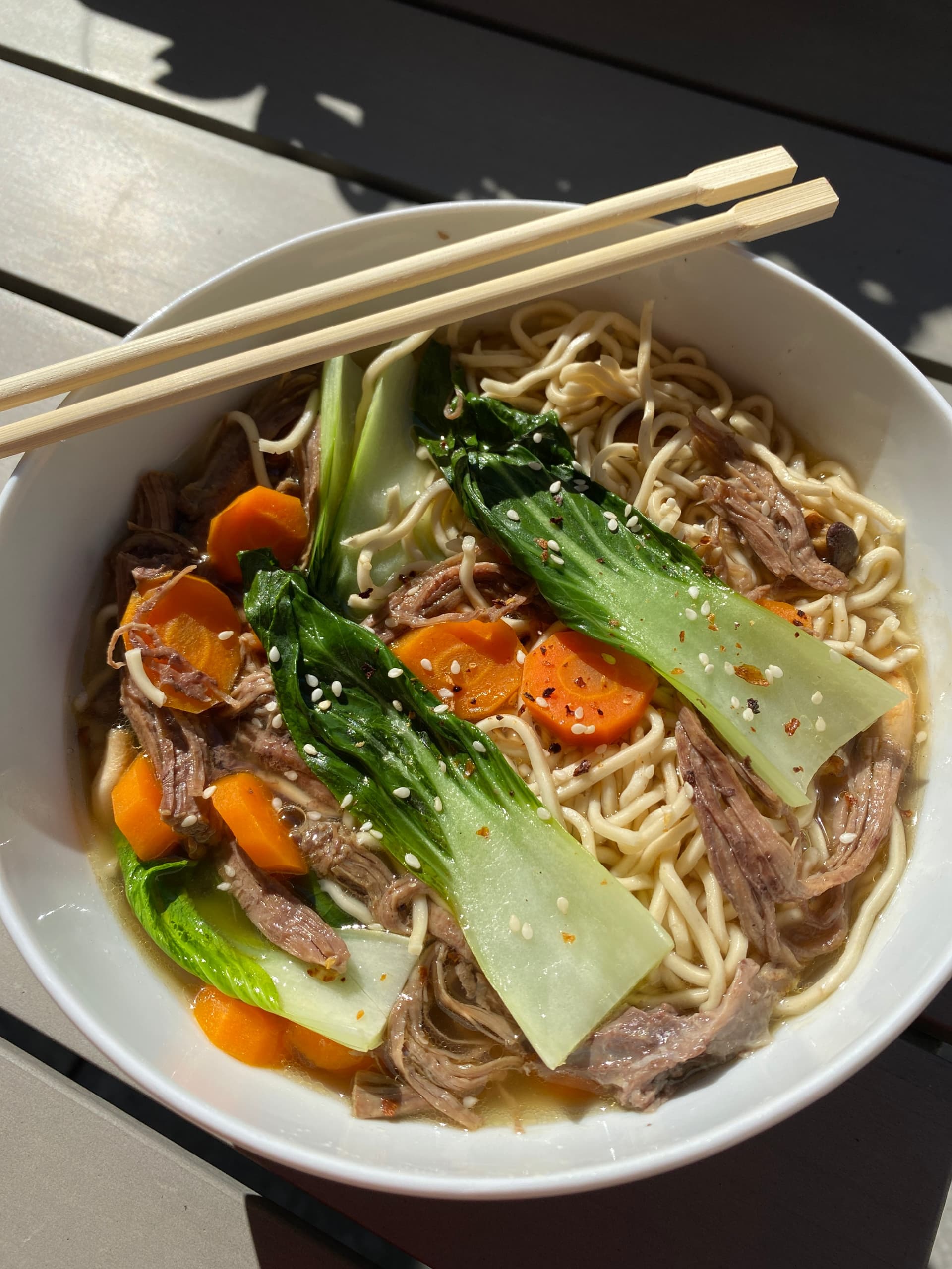 Image for Ramen with Bok Choy and Pulled Beef