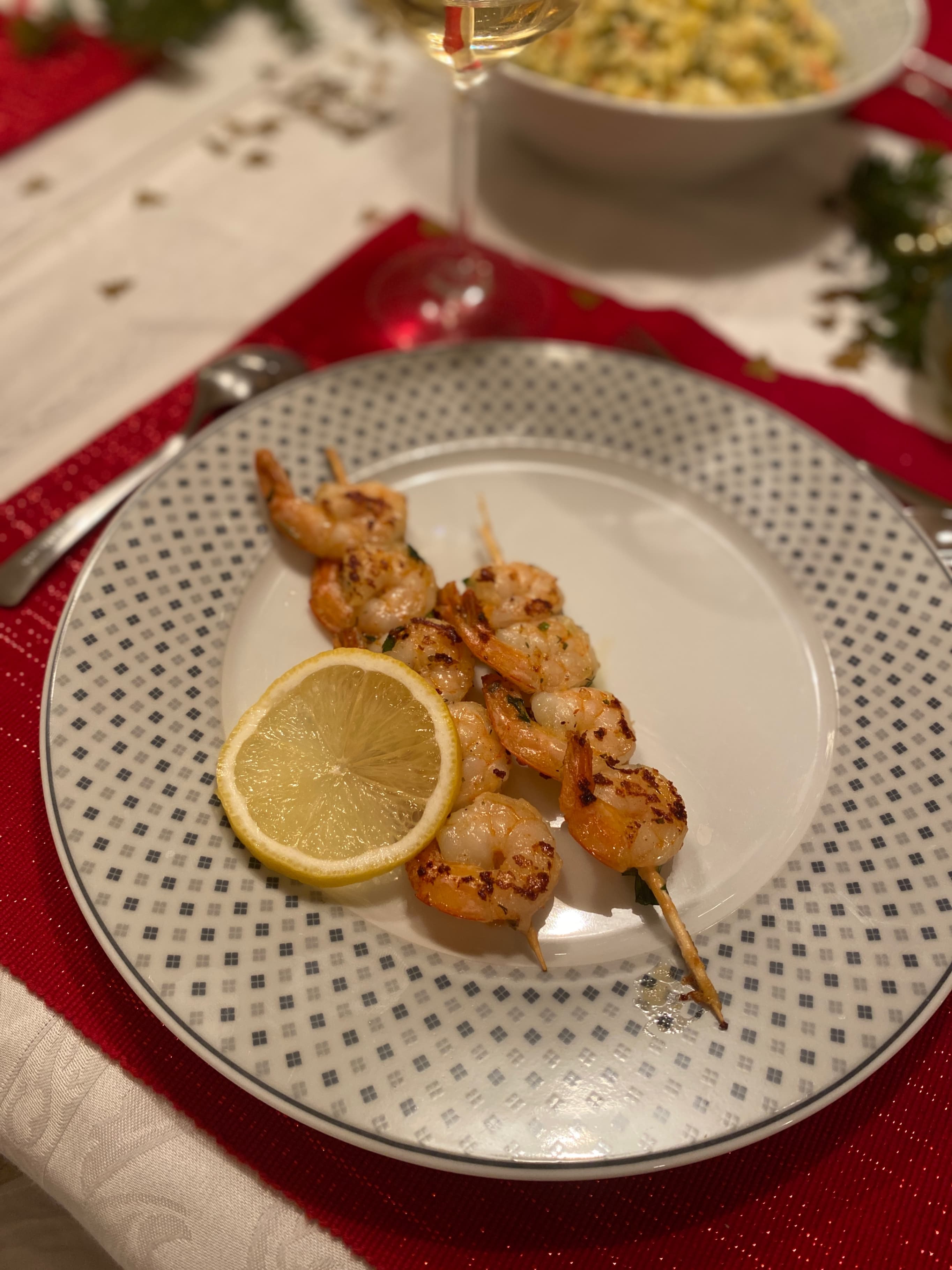 Garnalenspiesjes uit de Pan met Knoflook & Peperoncino Recipe Image