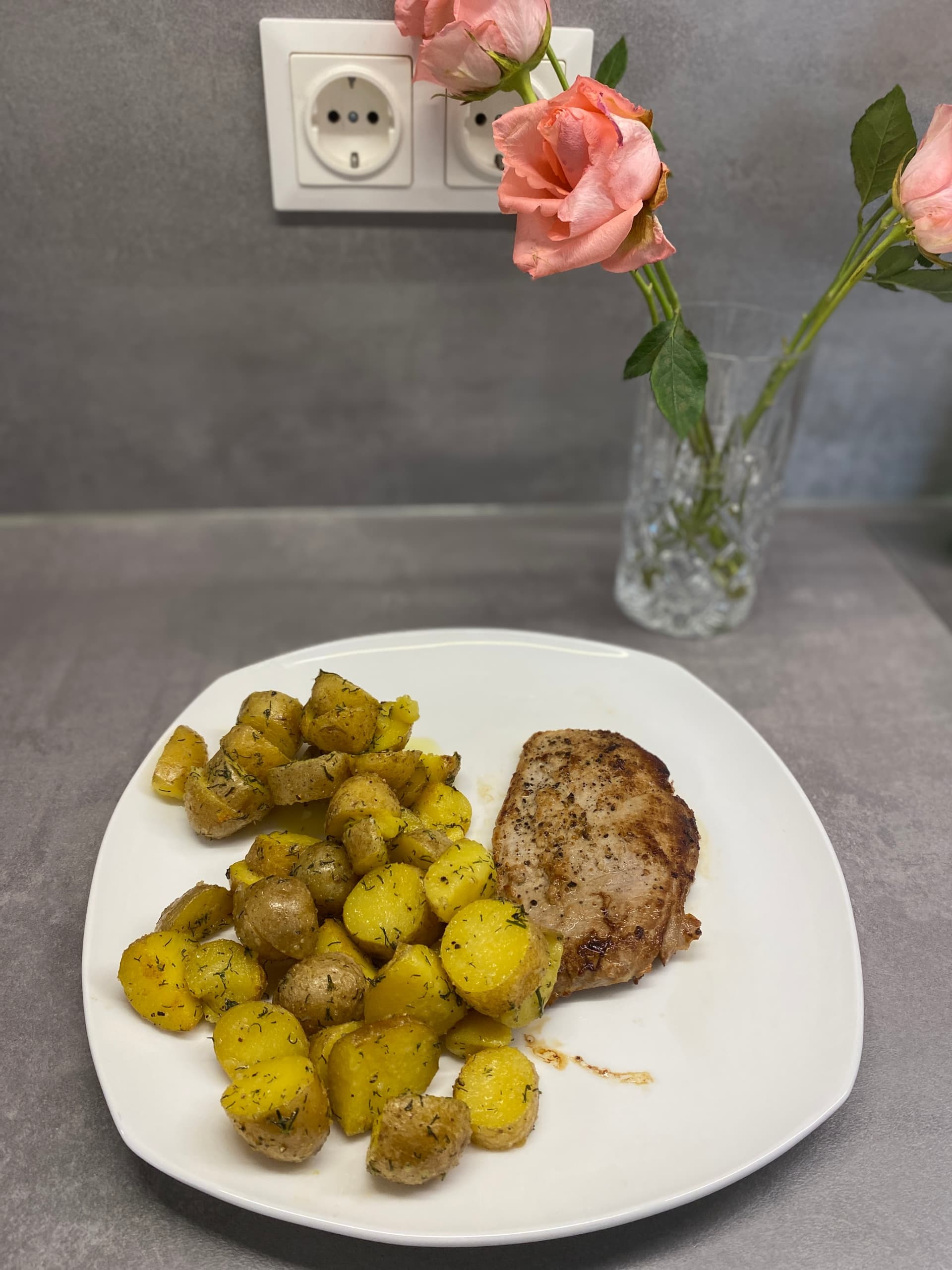 Image for Natural Schnitzel with Baby Potatoes