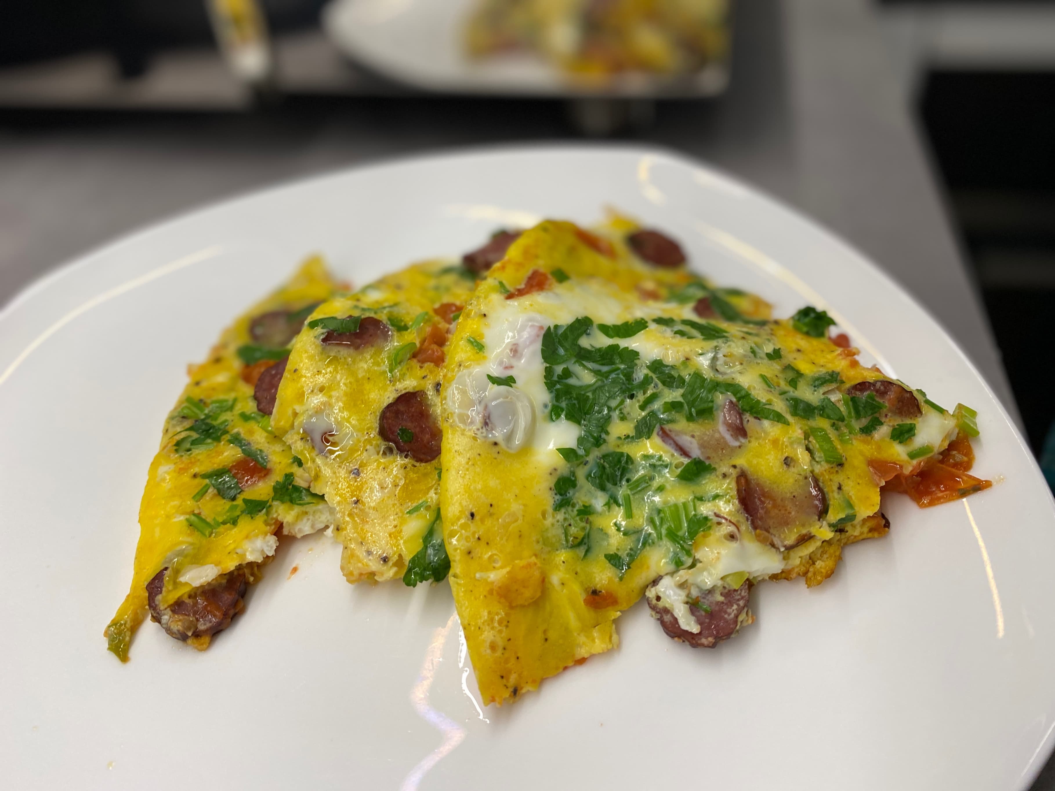 Omelette aux Cabanossi Recipe Image