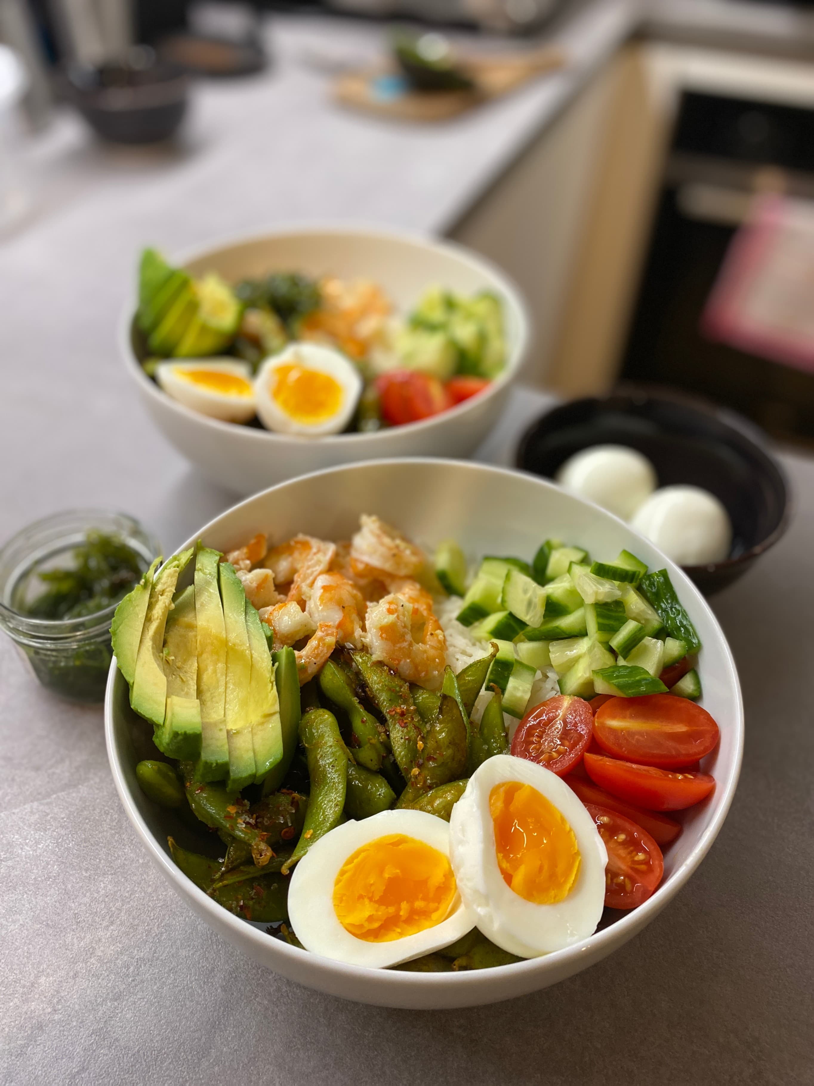 Imagen de la receta Bol de Sushi con Camarones y Edamame