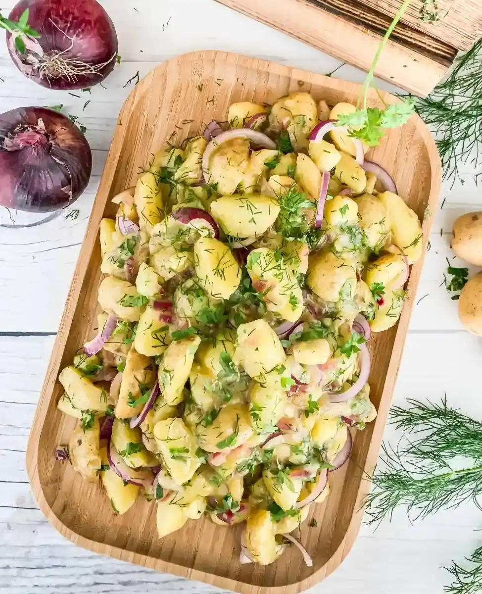 Bild für Veganer Kartoffelsalat mit Kräutern