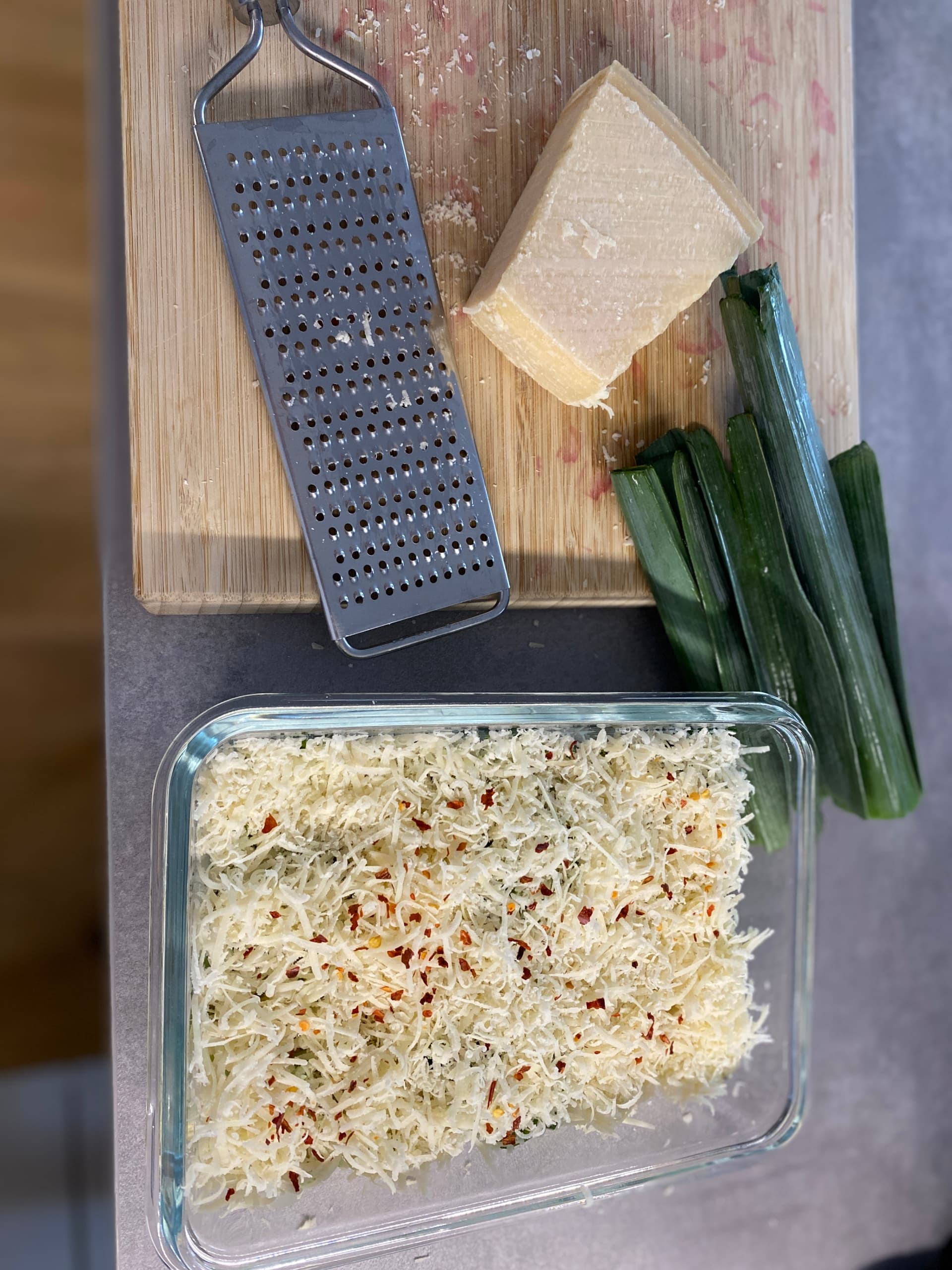 Image for Leek with Cream and Parmesan Sauce