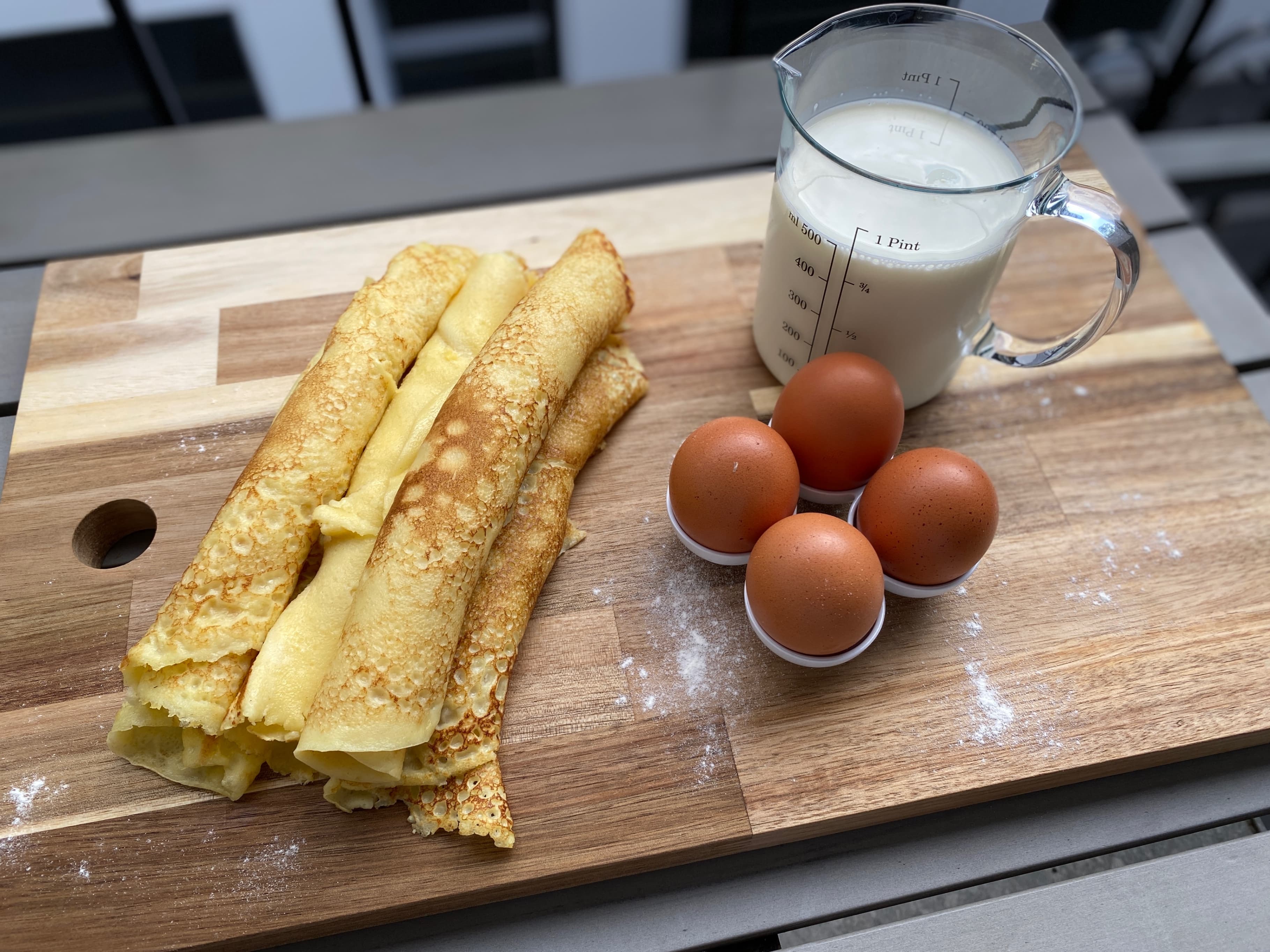 Klassieke pannenkoeken voor flensjessoep Recipe Image