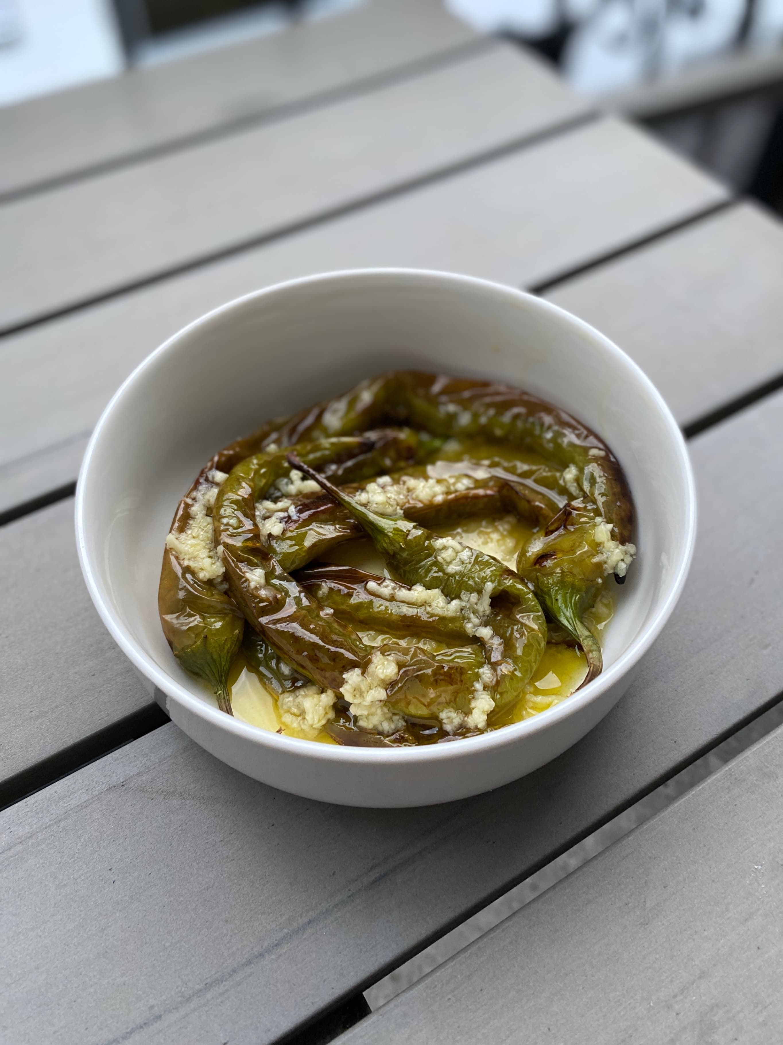 Scharfe gebackene grüne Paprika-Vorspeise Recipe Image