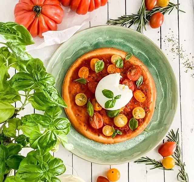 Bild für 5 Zutaten Pizza Burrata