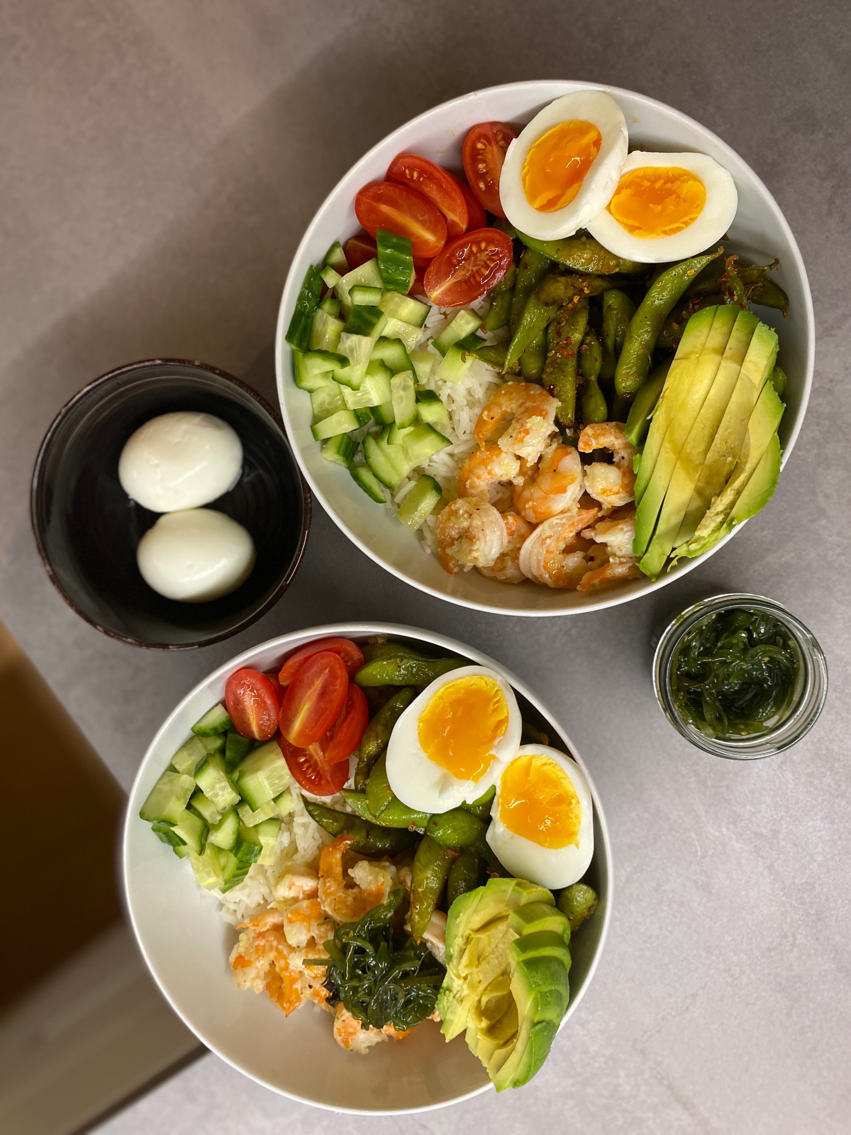 Imagen de la receta Bol de Sushi con Camarones y Edamame