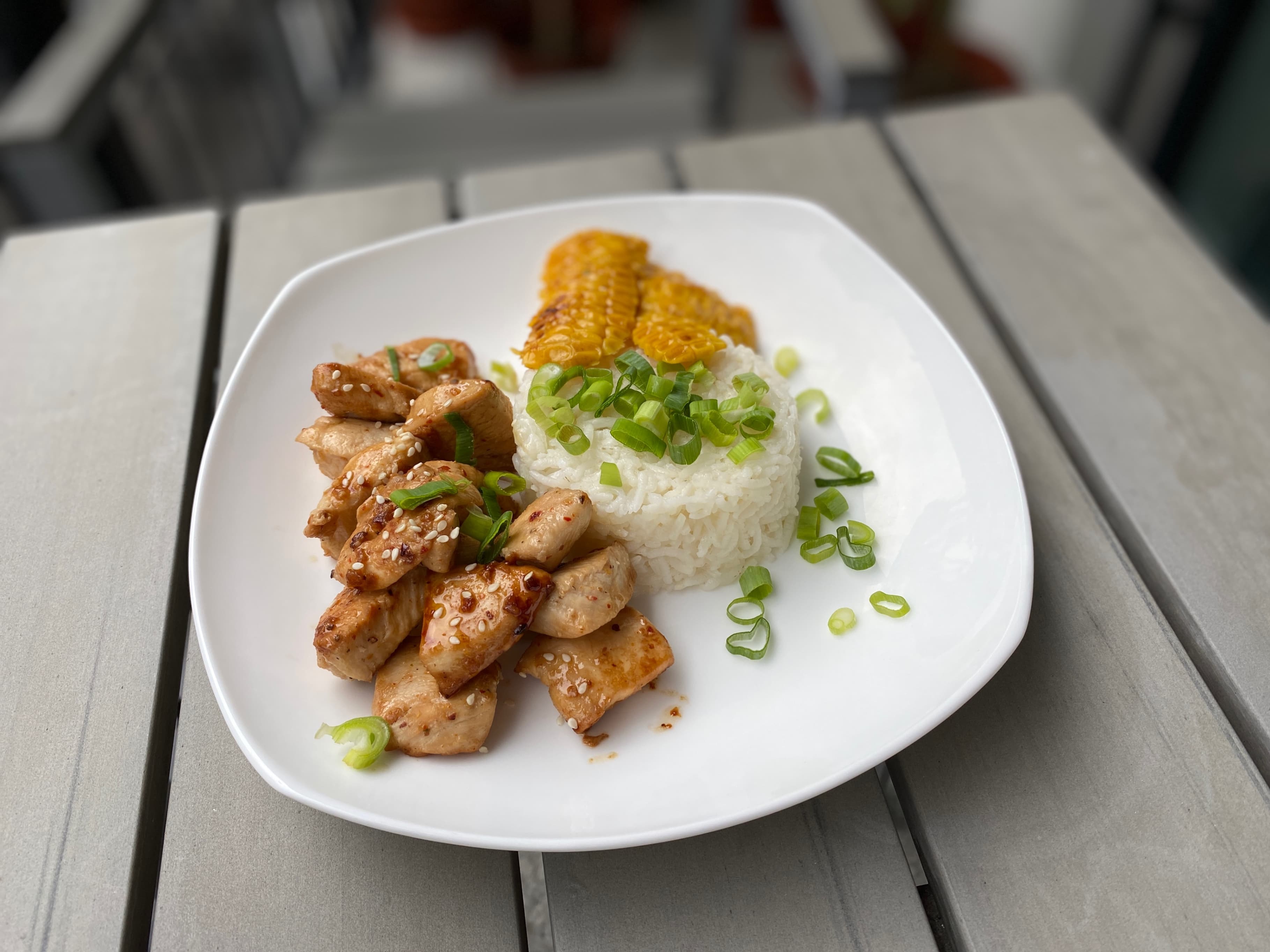 Knoblauchhähnchen mit Reis Recipe Image