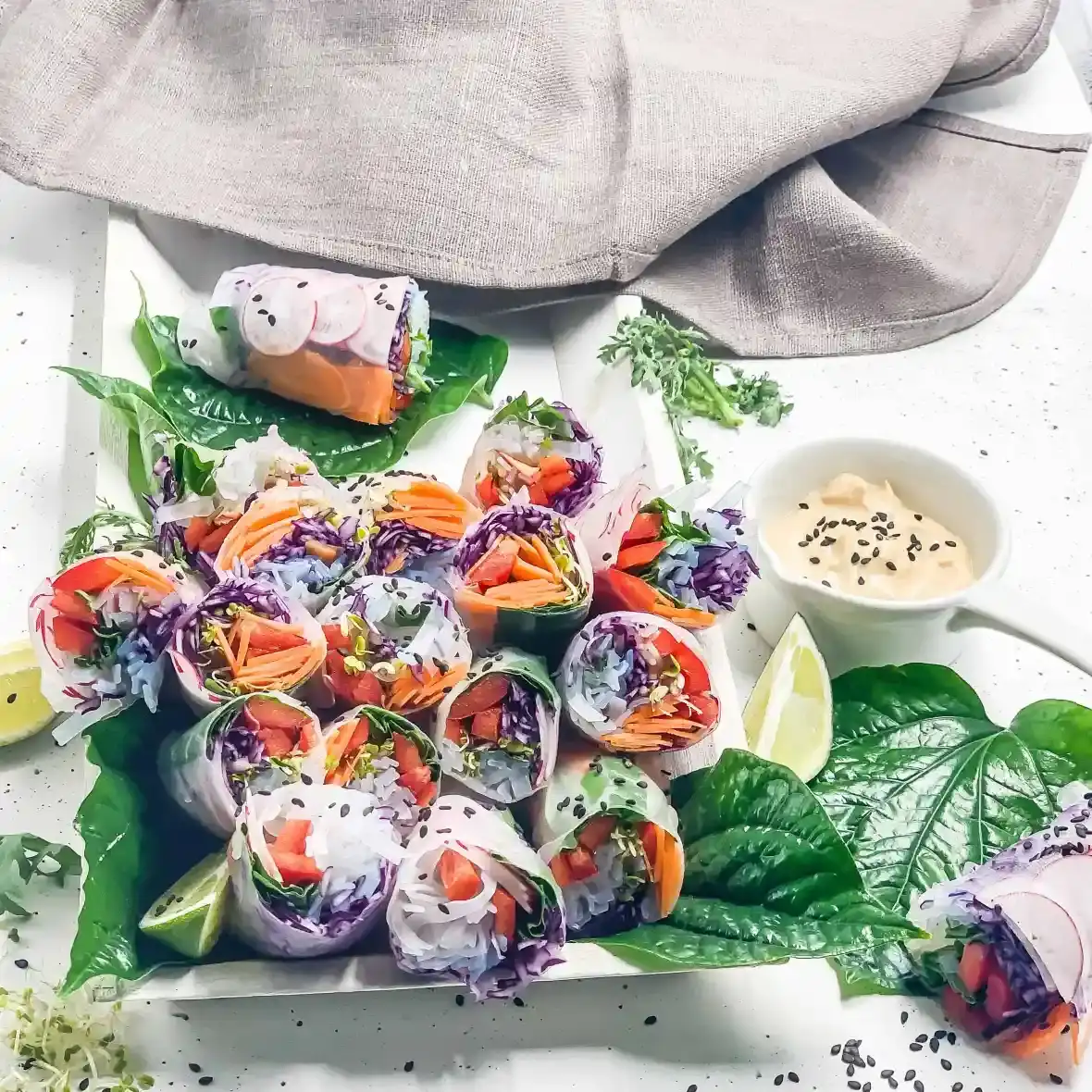 Bild für Vegane Summerrolls mit Erdnussdip
