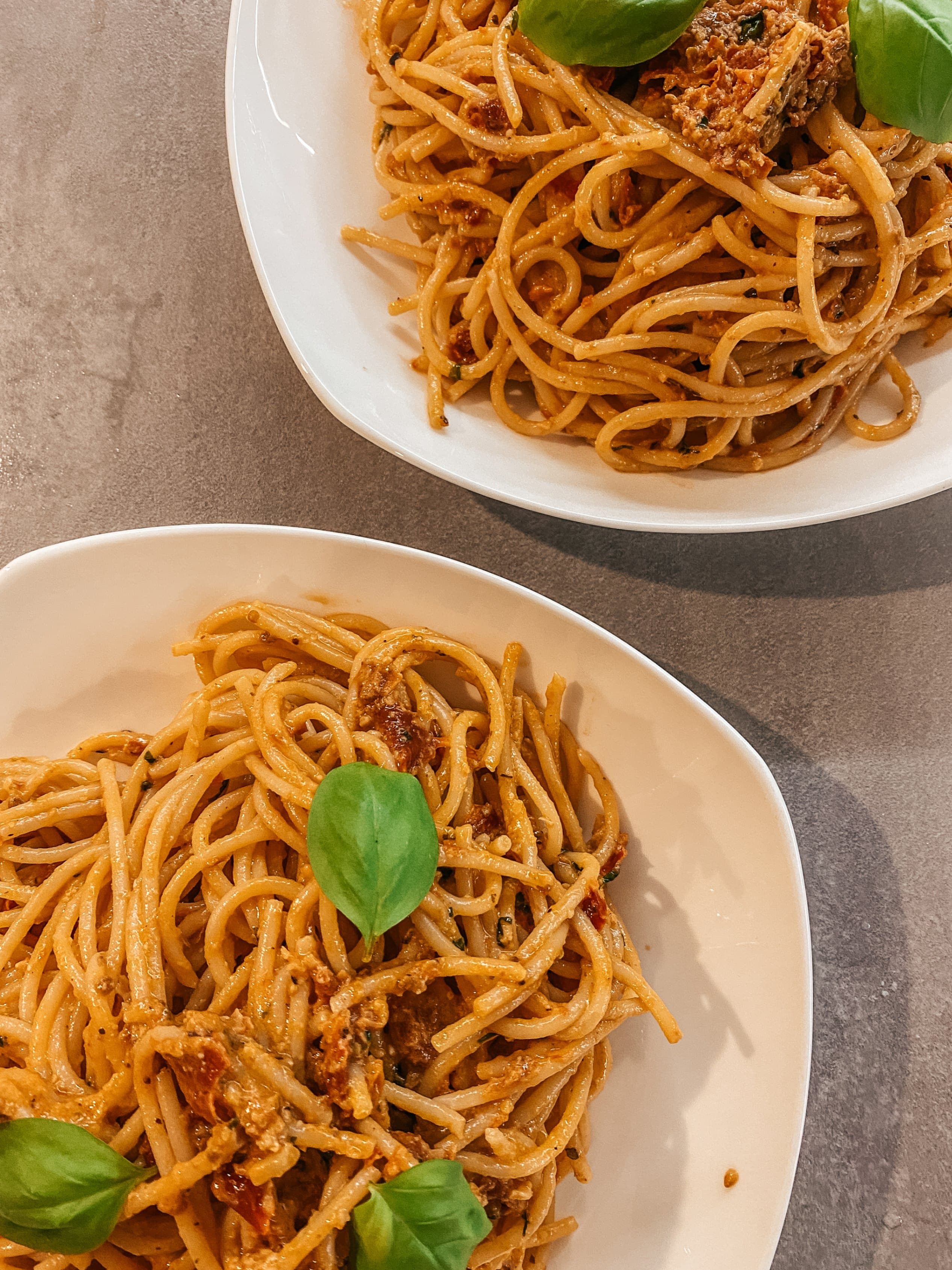Pasta met Zongedroogde Tomaten Recipe Image