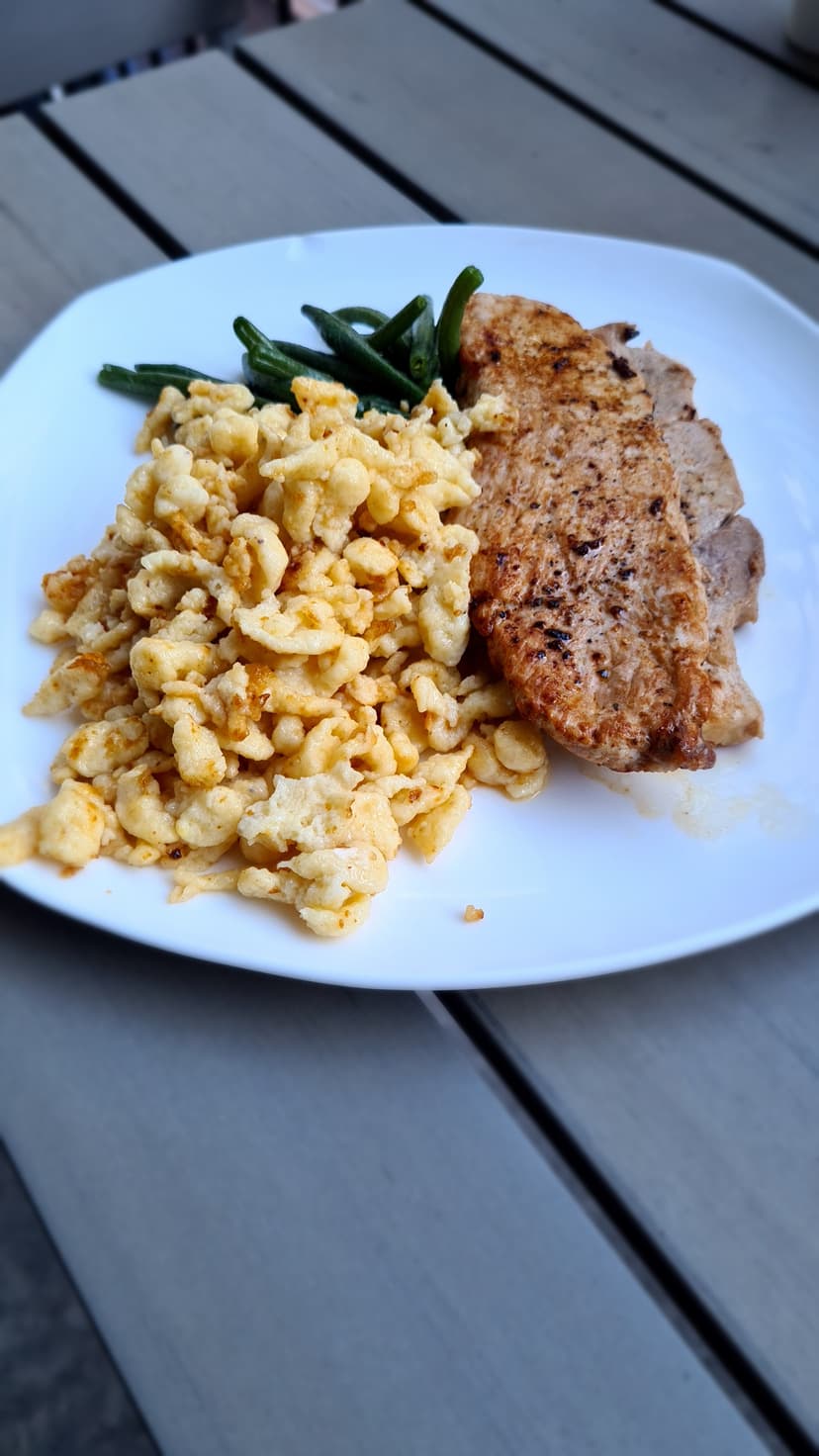 Recette Rocely de Spätzle avec escalope de porc