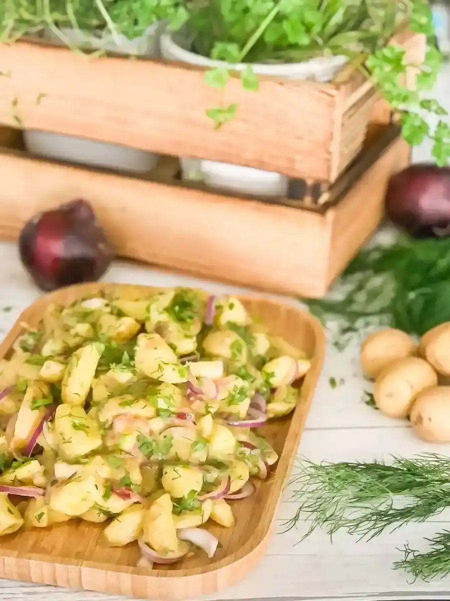 Bild für Veganer Kartoffelsalat mit Kräutern
