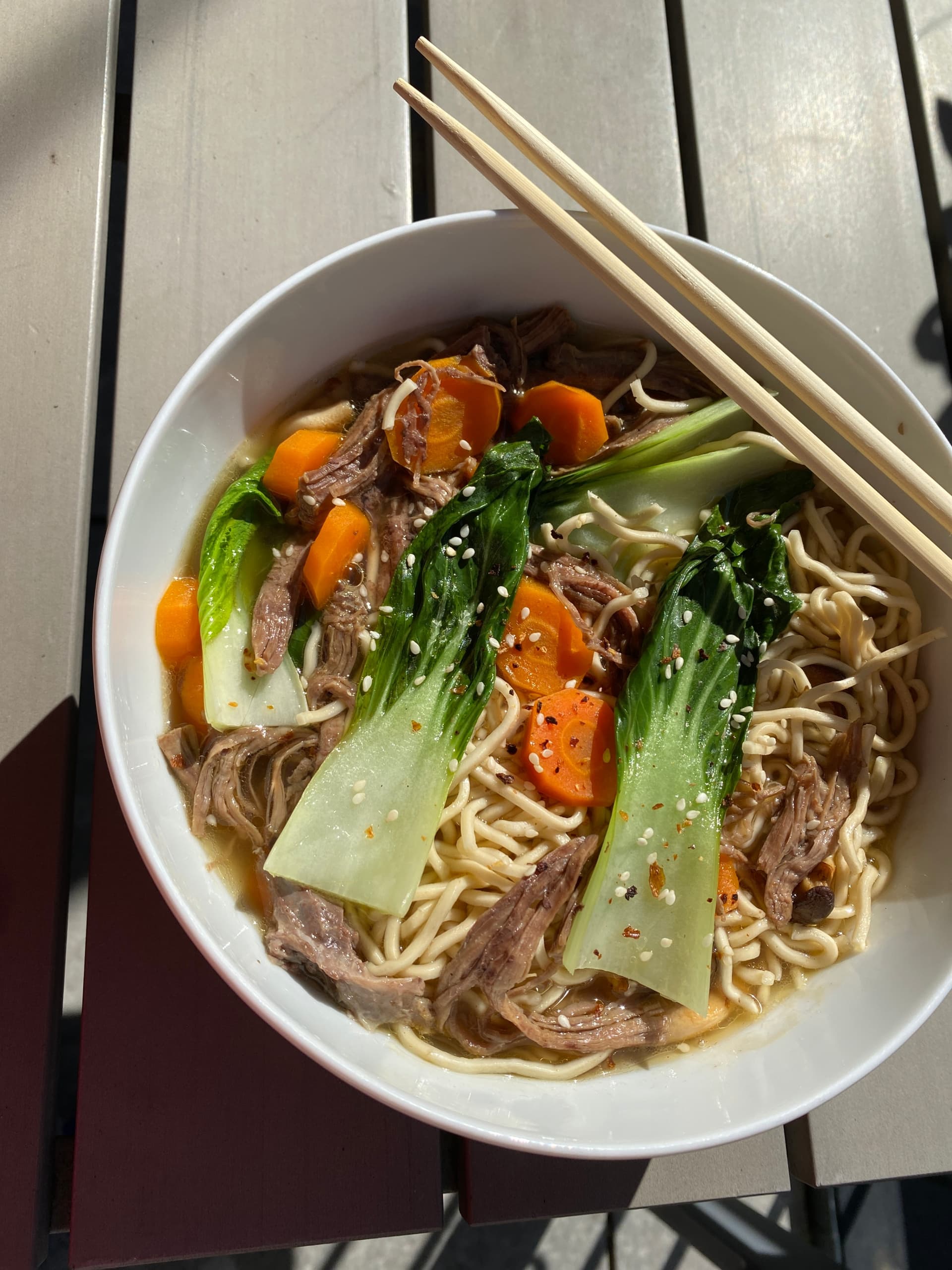 Image for Ramen with Bok Choy and Pulled Beef