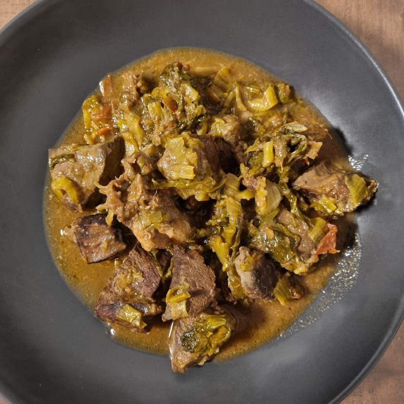 Receta de Rocely de Ragú de Corazón e Hígado de Res al Estilo Malgache