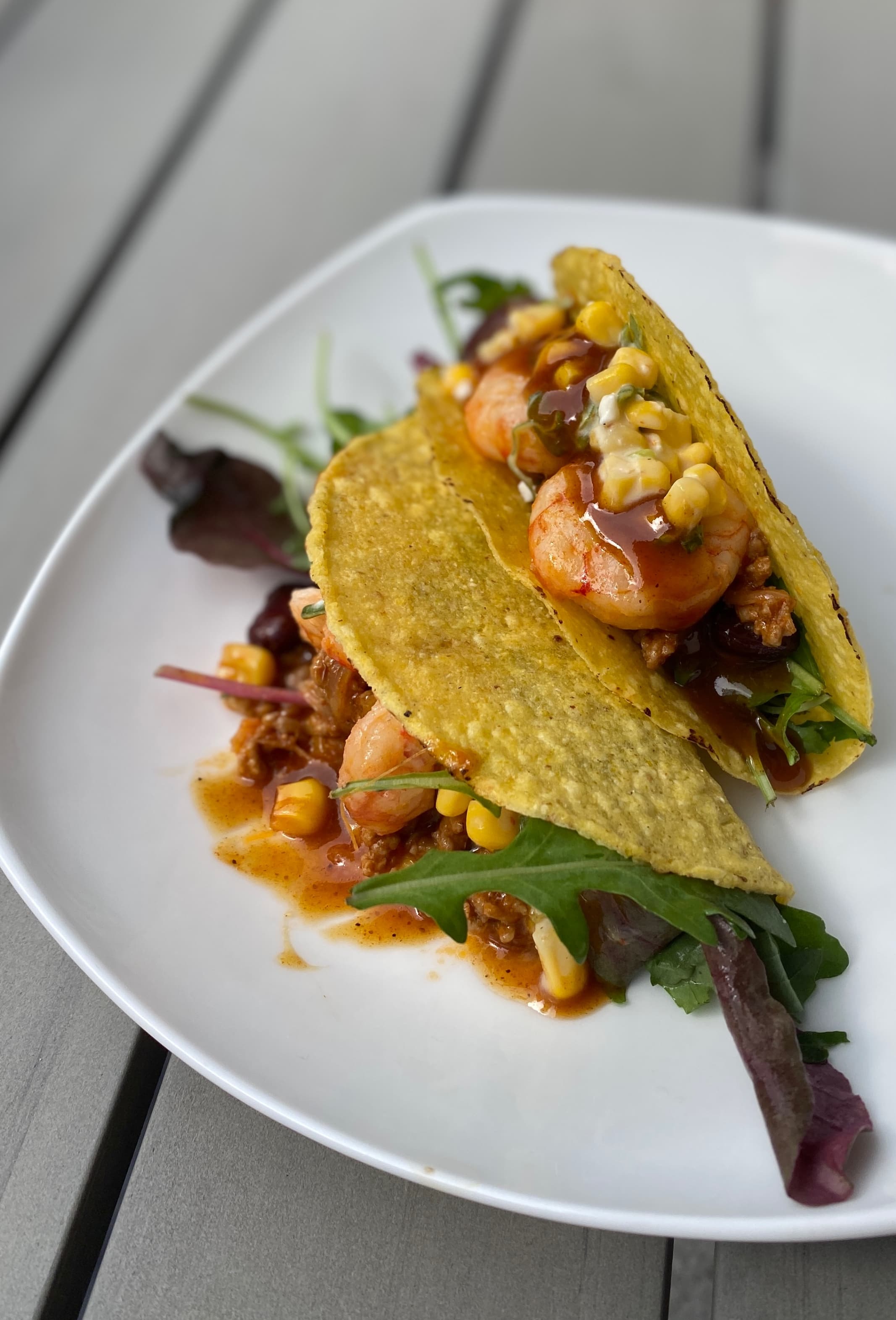Taco's met gehakt en garnalen Recipe Image