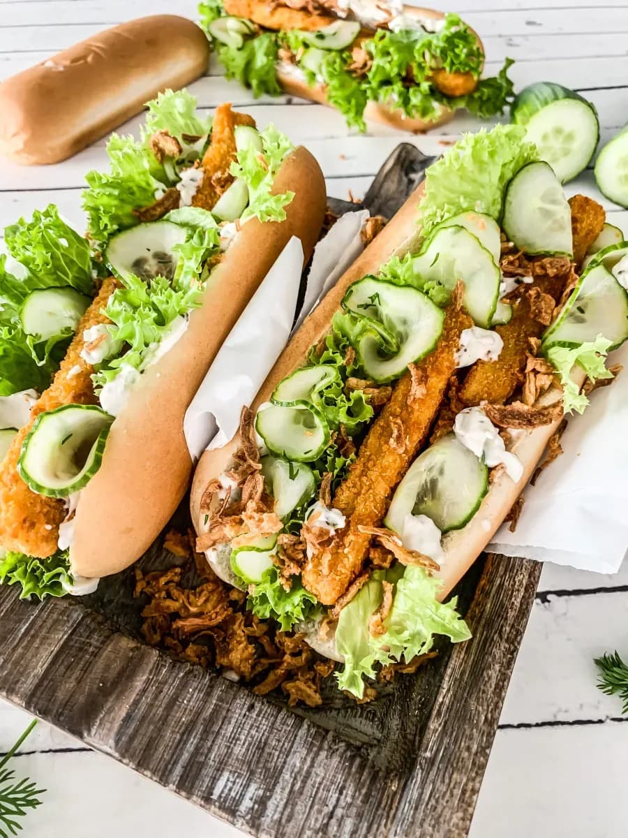 Bild für Fischstäbchen Hot Dogs (Vegan)