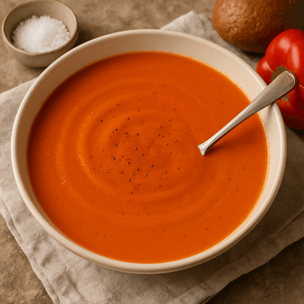 Vegane Paprikasuppe Rezeptbild