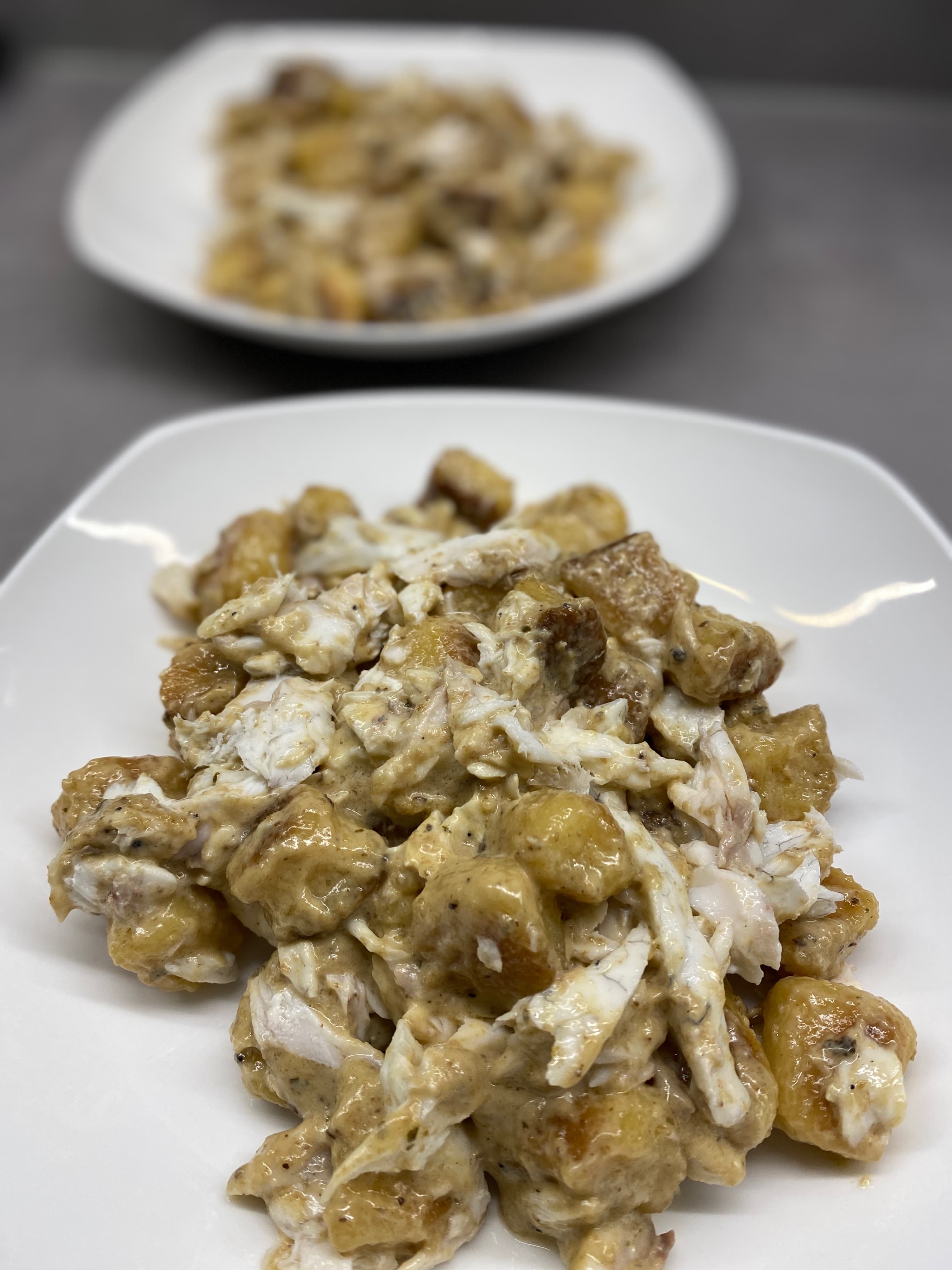 Gnocchis à la truite et sauce crème à la truffe Recipe Image