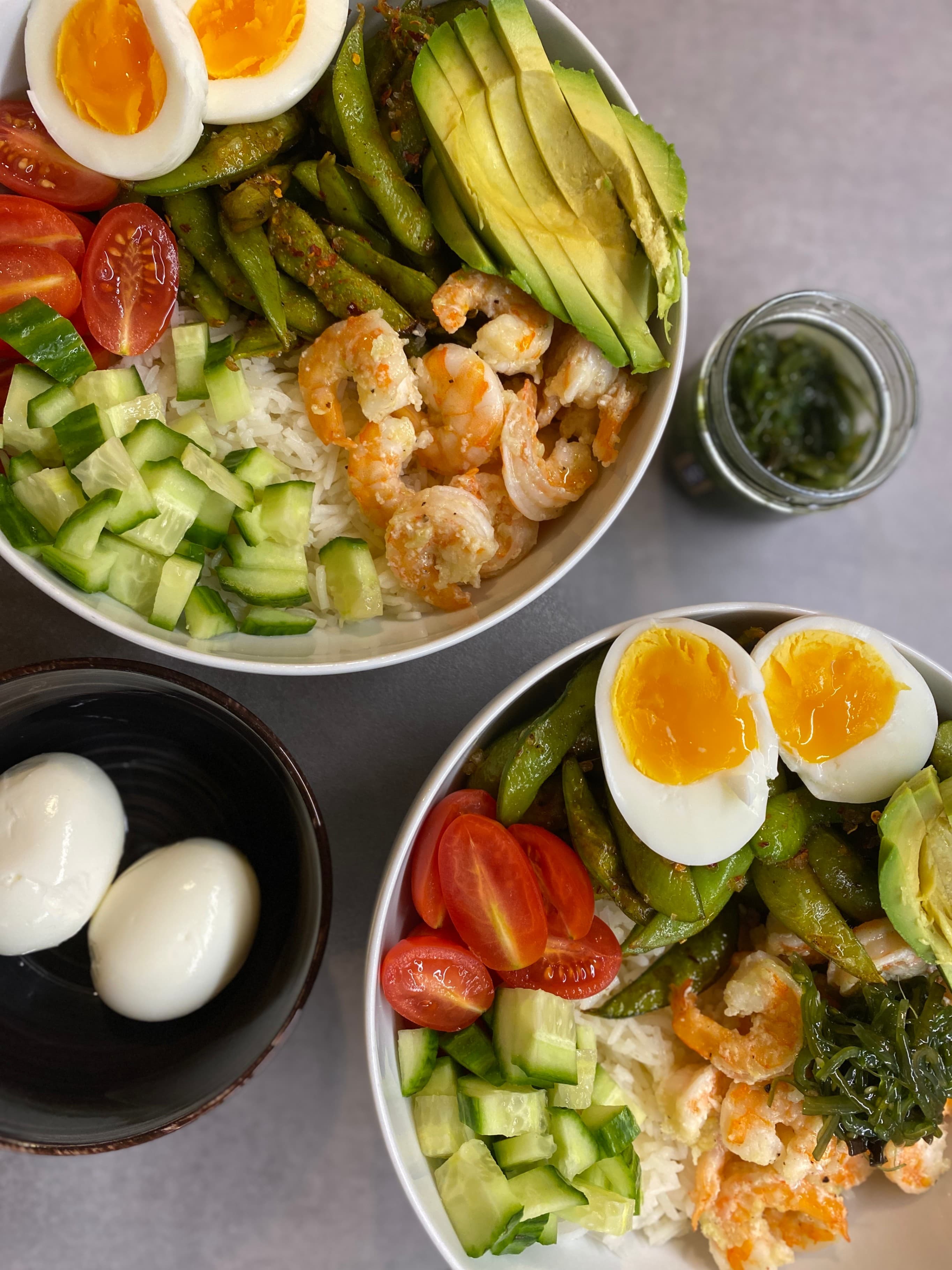 Imagen de la receta Bol de Sushi con Camarones y Edamame