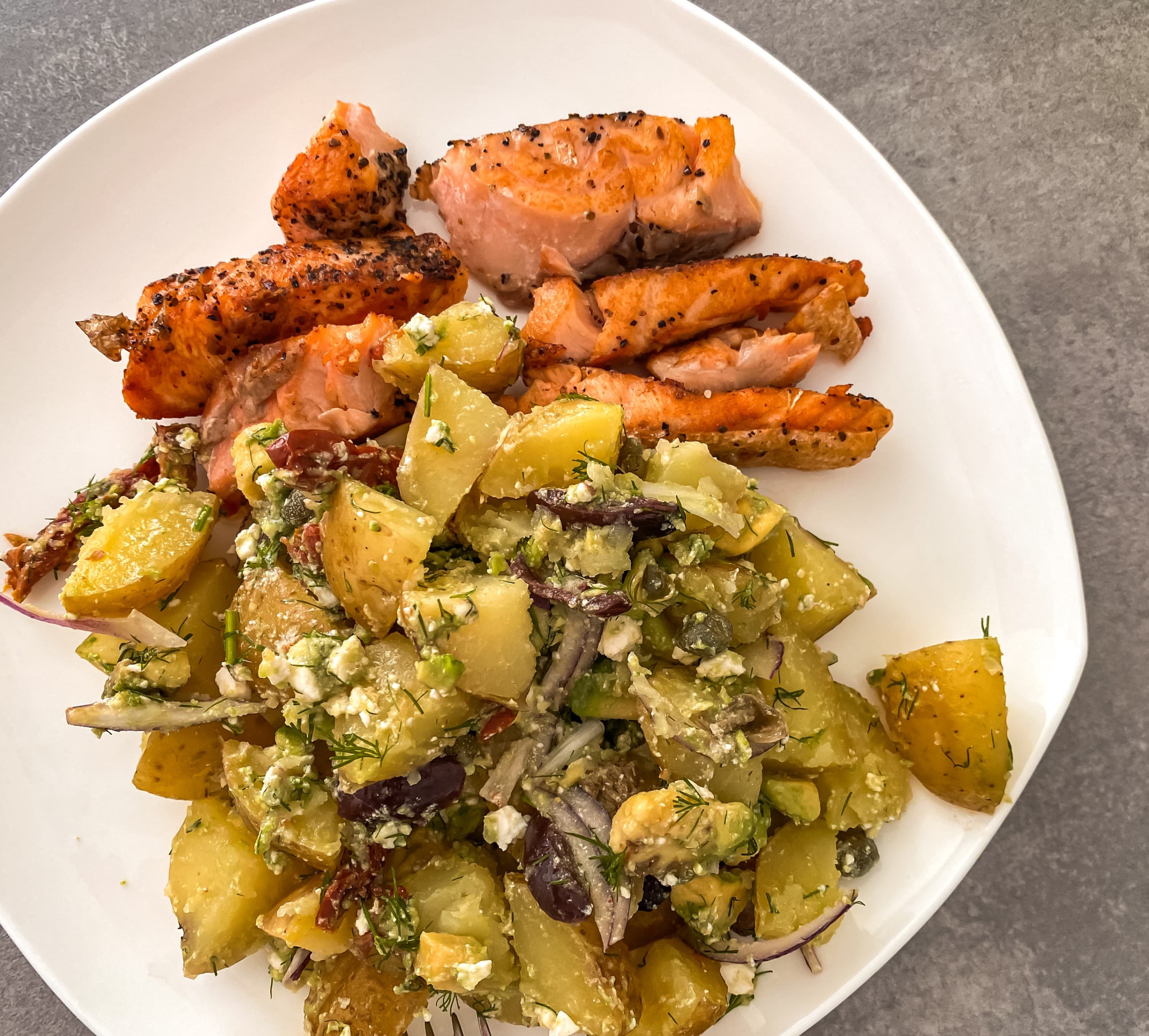 Lachs mit Kartoffelsalat Recipe Image